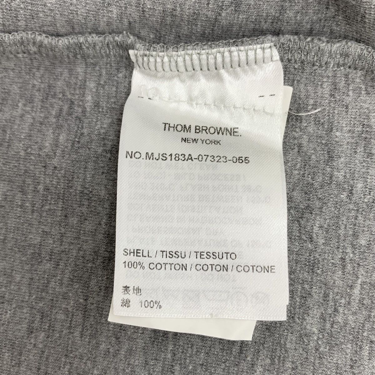 Thom Browne THOM BROWNE Grey Pocket Stripe Crew Neck T-shirt K26WX Size US L / EU 52-54 / 3 - 7 Thumbnail