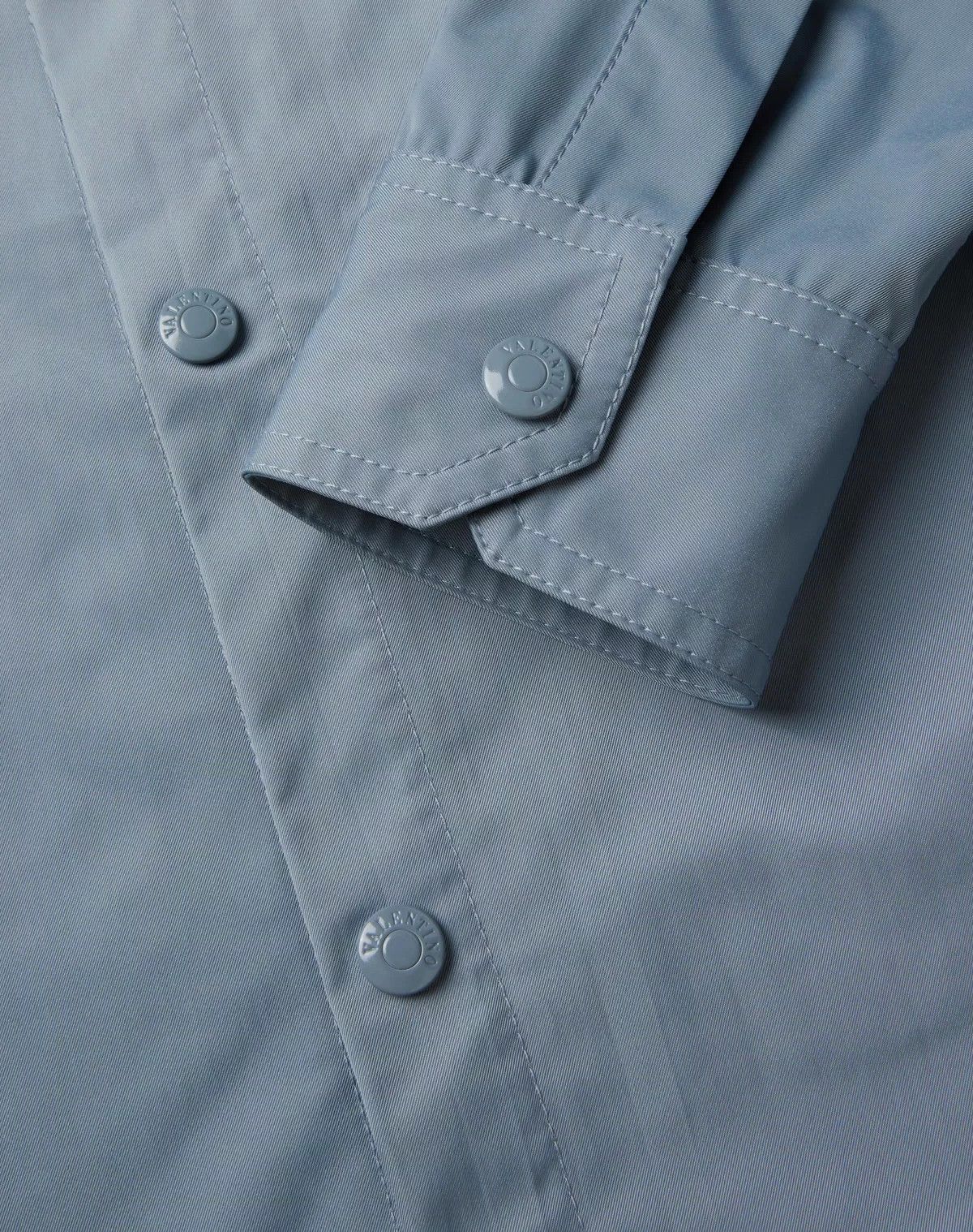 Valentino oc11z0625 Nylon Shirt Jacket With Rubberised in Dusty Blue Size US L / EU 52-54 / 3 - 7 Thumbnail