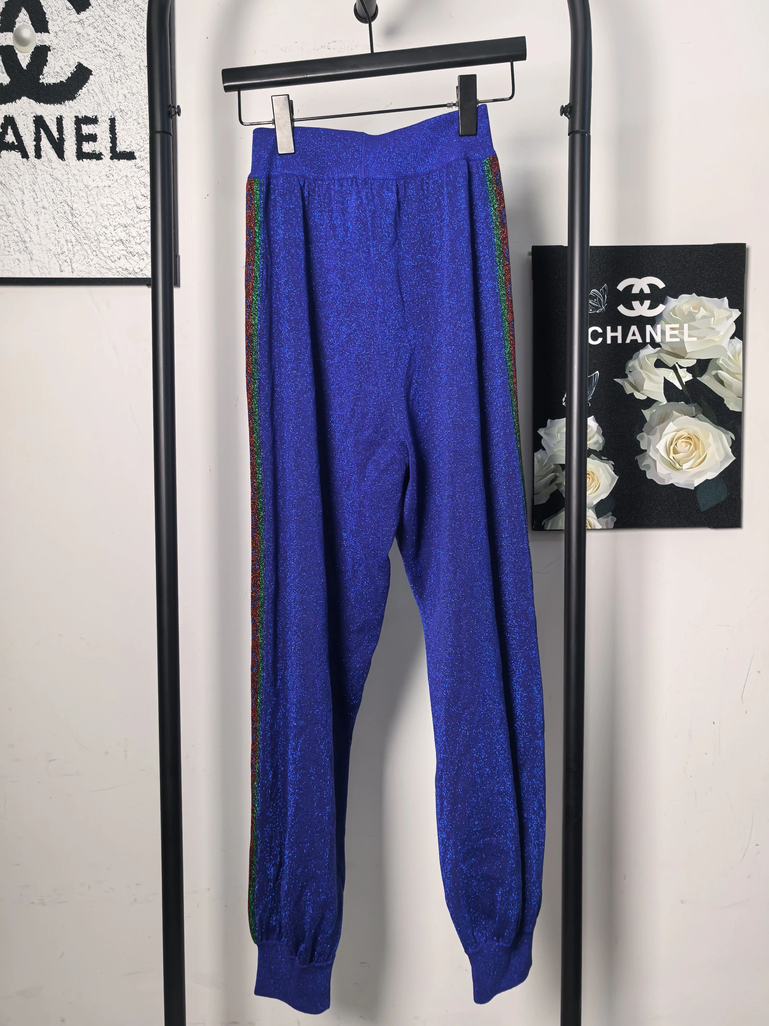 Gucci GUCCI GG Tape Wool Silver Thread Pants Size 25" / US 0 / IT 36 - 2 Thumbnail