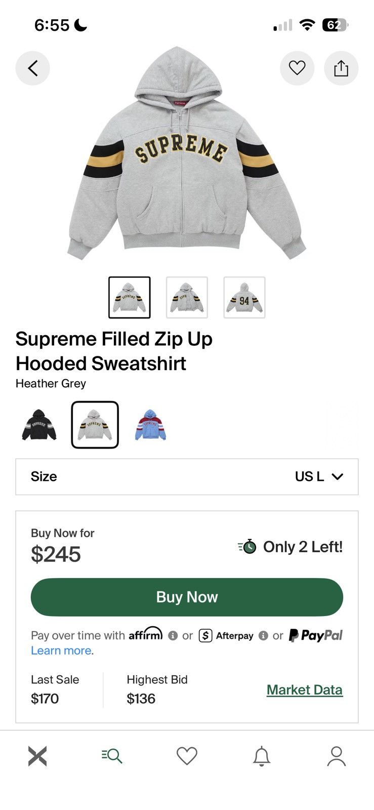 Supreme Supreme Filled Up Zip Up Hoodie Size US M / EU 48-50 / 2 - 2 Thumbnail