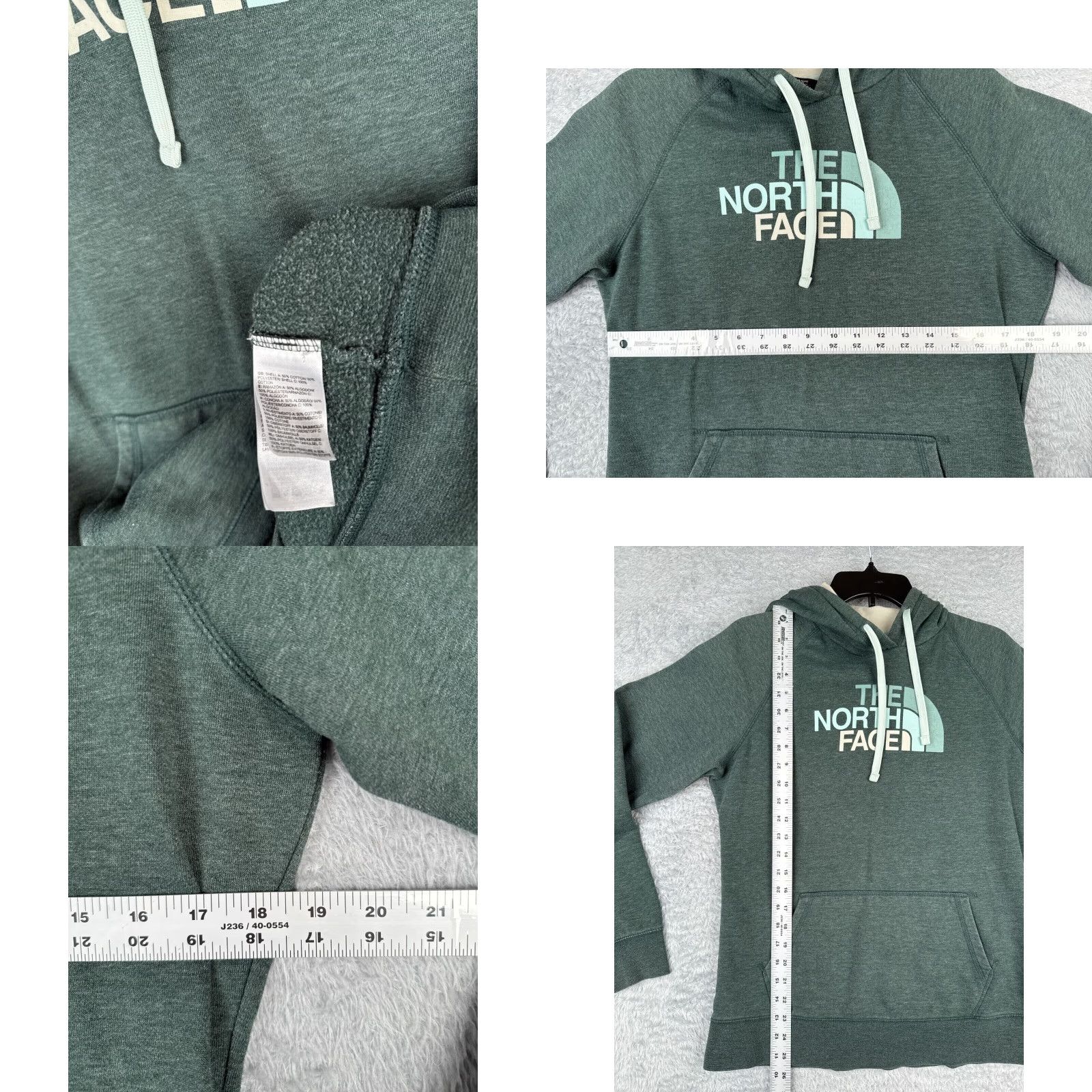 The North Face The North Face Hoodie Women M Green Pullover Cotton Jersey Pocket Sweatshirt Size M / US 6-8 / IT 42-44 - 8 Thumbnail