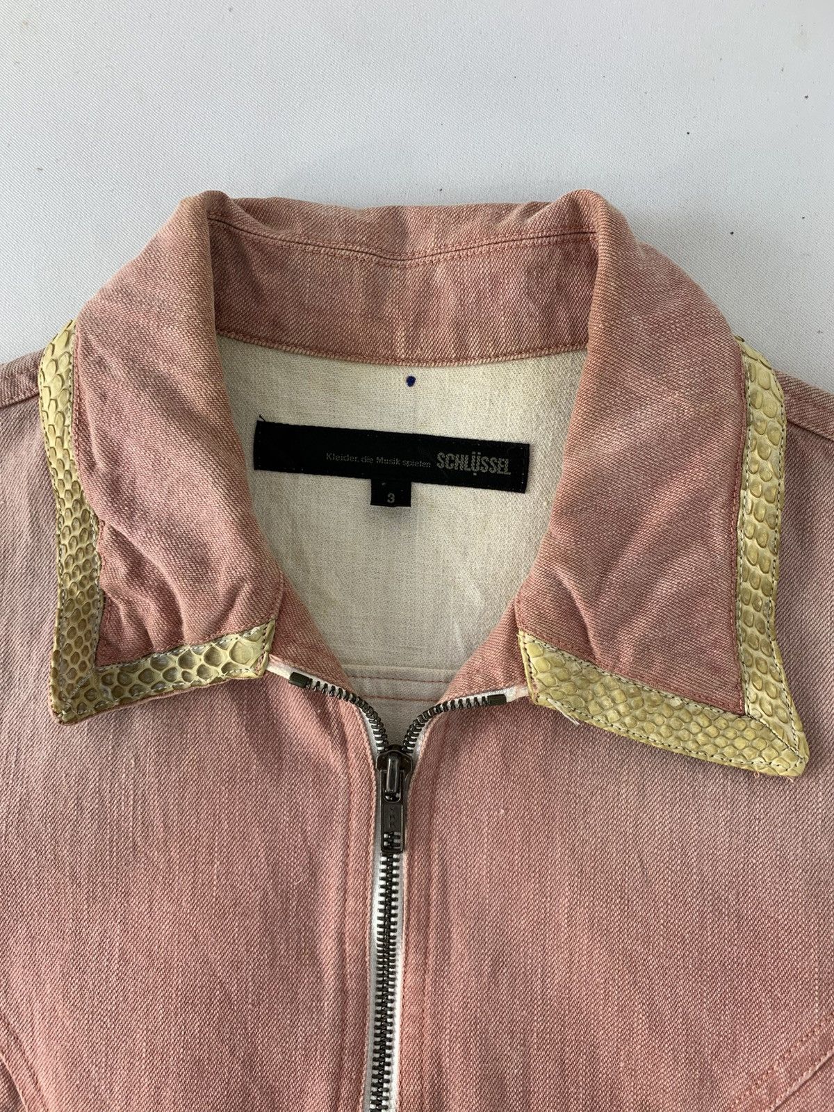 Schlussel Schlussel Kleider Pink Denim Jacket Gold Toned Laced Size US M / EU 48-50 / 2 - 4 Thumbnail
