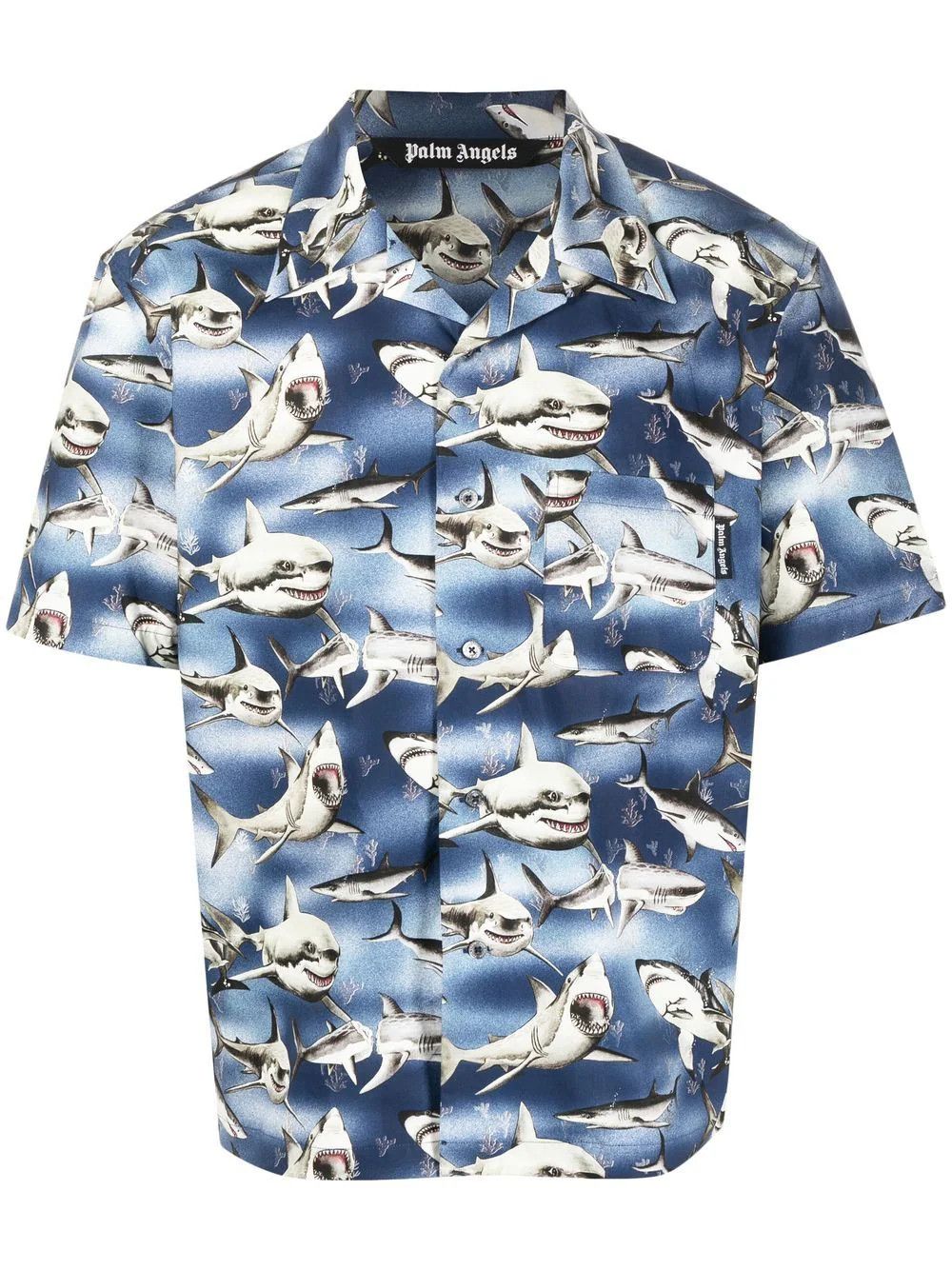 Palm Angels PALM ANGELS Shark Bowling Shirt Size US L / EU 52-54 / 3 - 1 Thumbnail