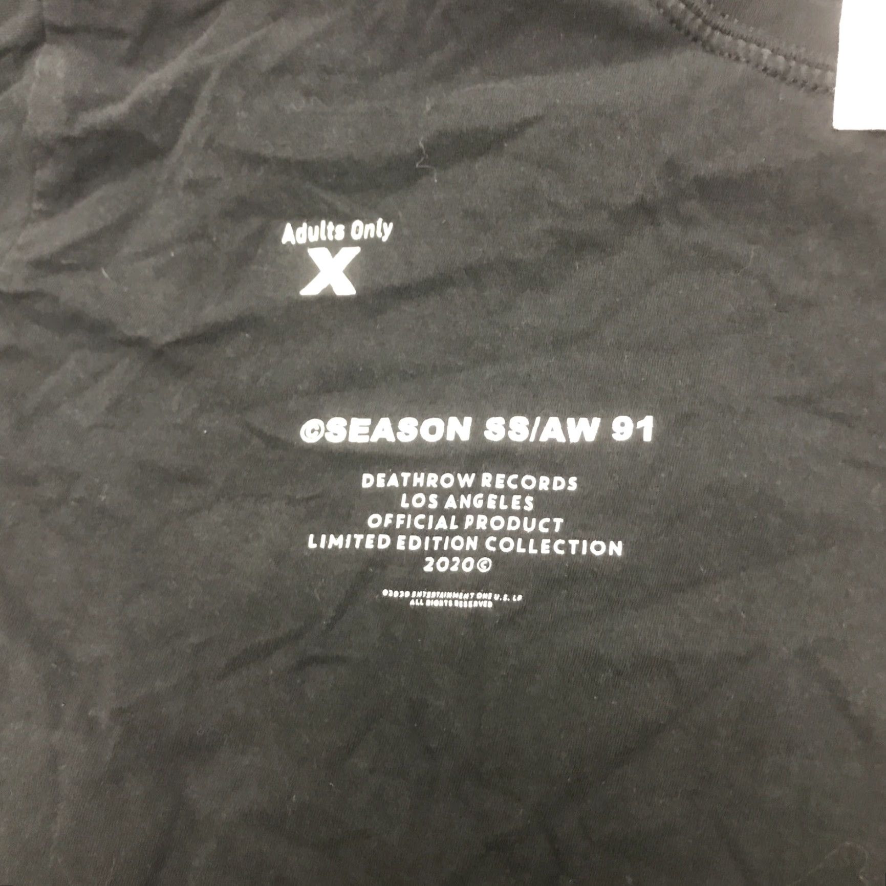 Vintage Death Row Records 2021 Limited Edition T-Shirt Men L Black Adults only SS/AW 91 Shirt Size US L / EU 52-54 / 3 - 2 Thumbnail