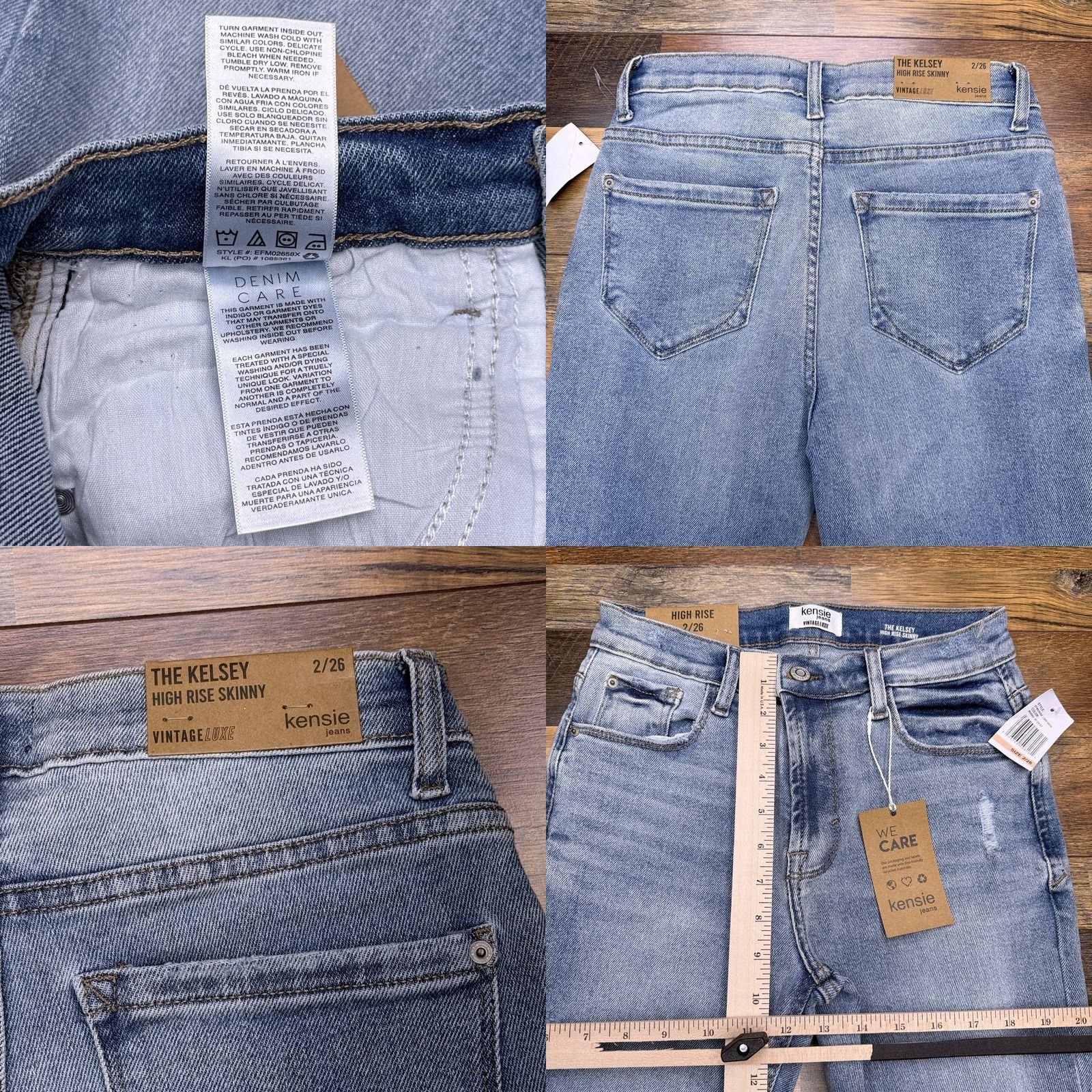 Vintage Kensie Kelsey High Rise Skinny Jeans 2/26 Vintage Luxe Stretch Denim Blue Jeans Slim Women Size 26" / US 2 / IT 38 - 8 Thumbnail