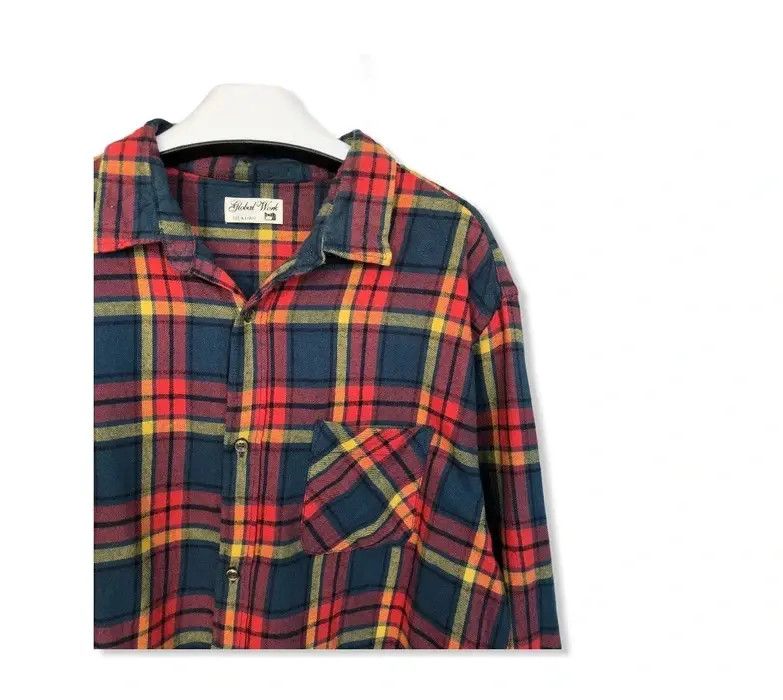 Flannel × Global Work × Japanese Brand Japanese Brand Global Work Plaid Tartan Flannel Shirt 👕 Size US M / EU 48-50 / 2 - 2 Thumbnail