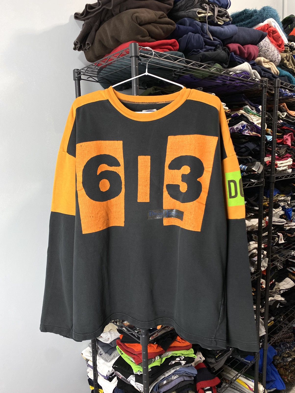 image of Y2K Vintage Diesel Archive Sweatshirt Avant Garde Hype in Black, Men's (Size Large)