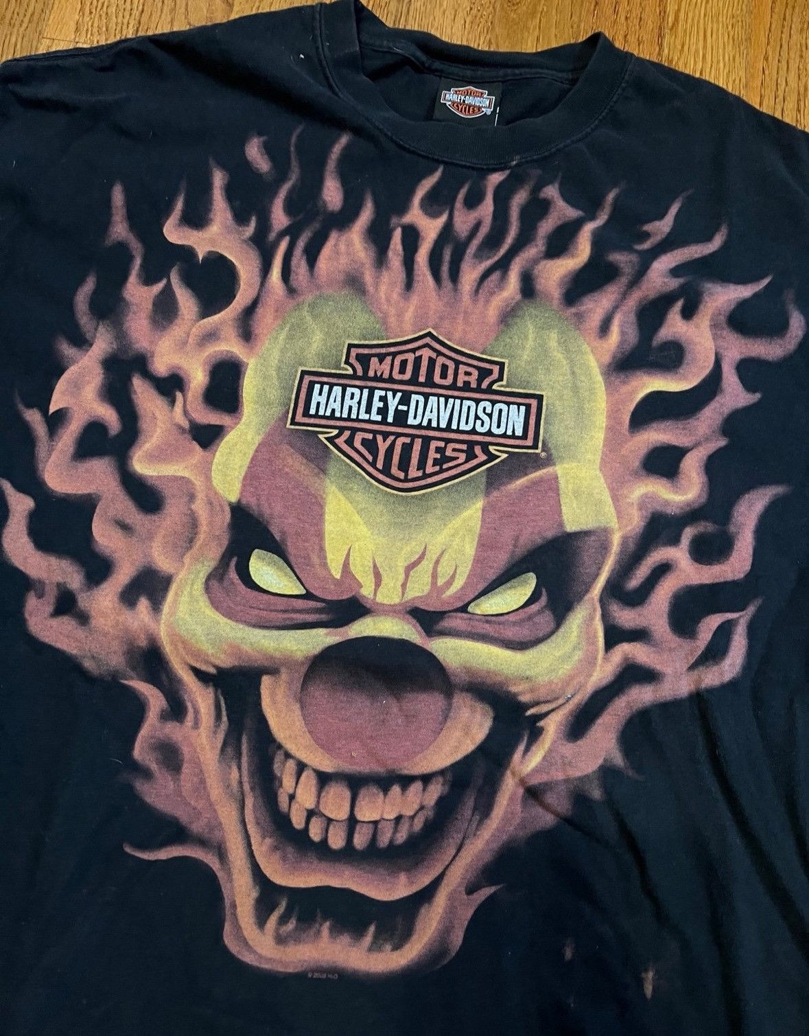 Harley Davidson × Vintage Harley Davidson flame clown design shirt Size US XXL / EU 58 / 5 - 2 Thumbnail