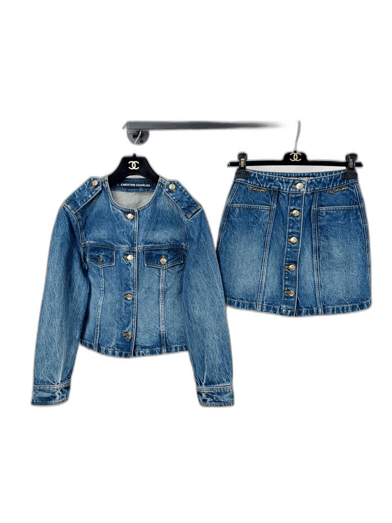 Levi's Denim Jacket and Skirt Set Size S / US 4 / IT 40 - 1 Thumbnail