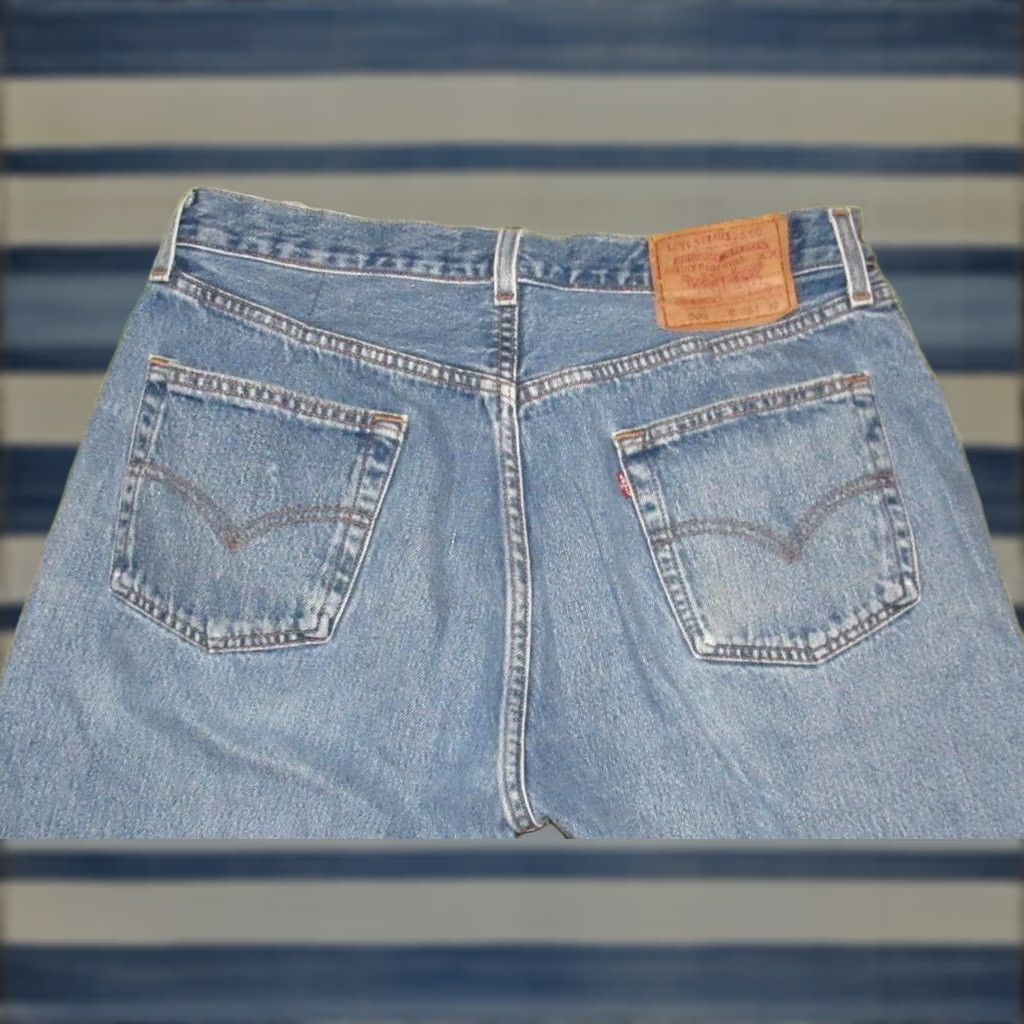 Vintage Vtg Levis 505 Denim Jeans Made In USA 32 x 30 Mens Regular 32 Blue Straight Inseam 30 Vintage Levis 505 Denim Jeans Made In USA 32 x 30 Mens Blueside Size US 32 / EU 48 - 1 Thumbnail
