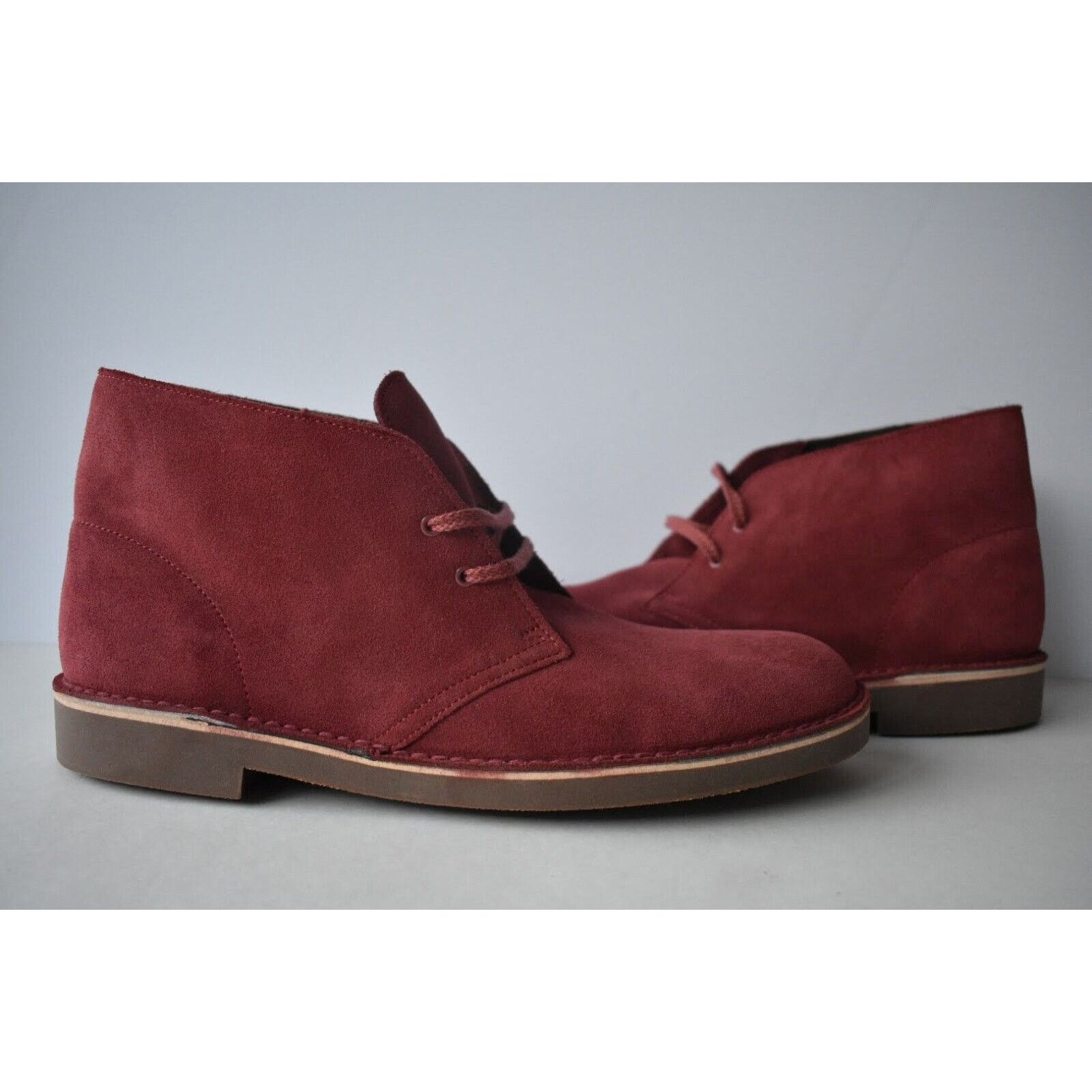 Clarks Clarks Bushacre 2 Chukka Boots Suede Wine Red Men Size 11.5 Grailed