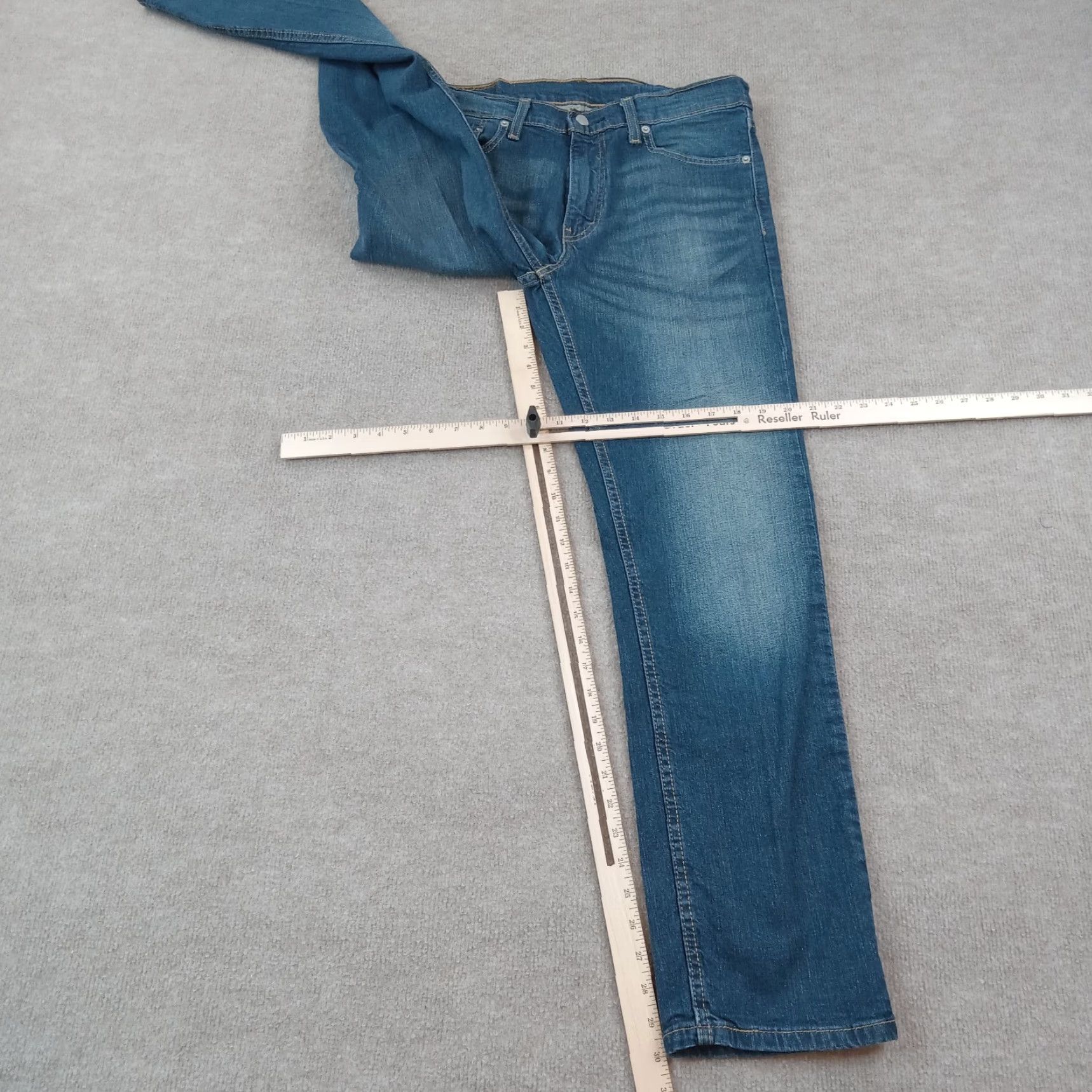 Levi's Levis 513 Jeans Mens Size 32x30 Blue Denim Pockets Slim Straight Leg Stretch Size US 32 / EU 48 - 2 Thumbnail