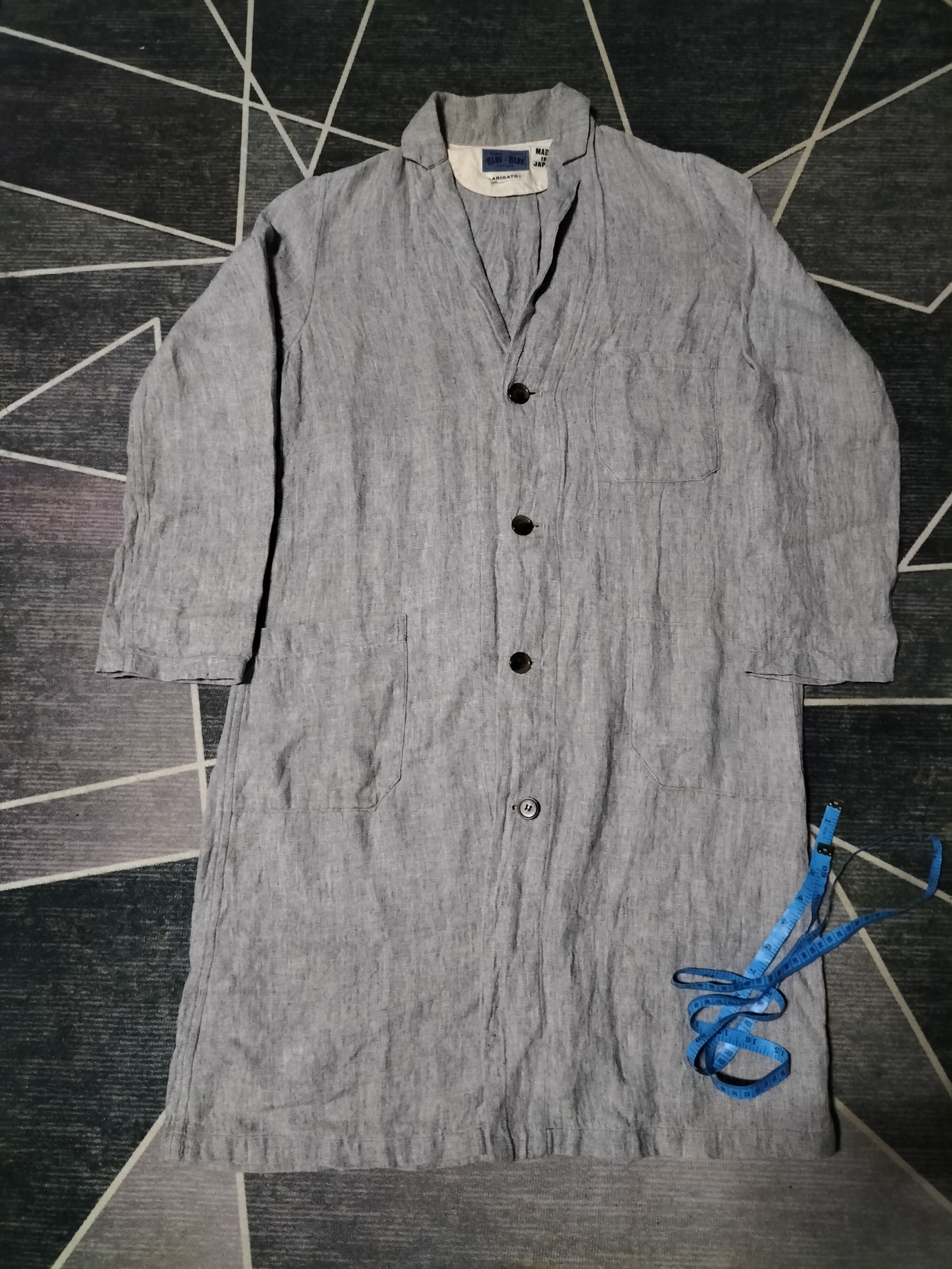 Blue Blue Japan Vintage Blue Japan Arigato Lab Coat Soft Denim Gray Salt Size US S / EU 44-46 / 1 - 1 Thumbnail