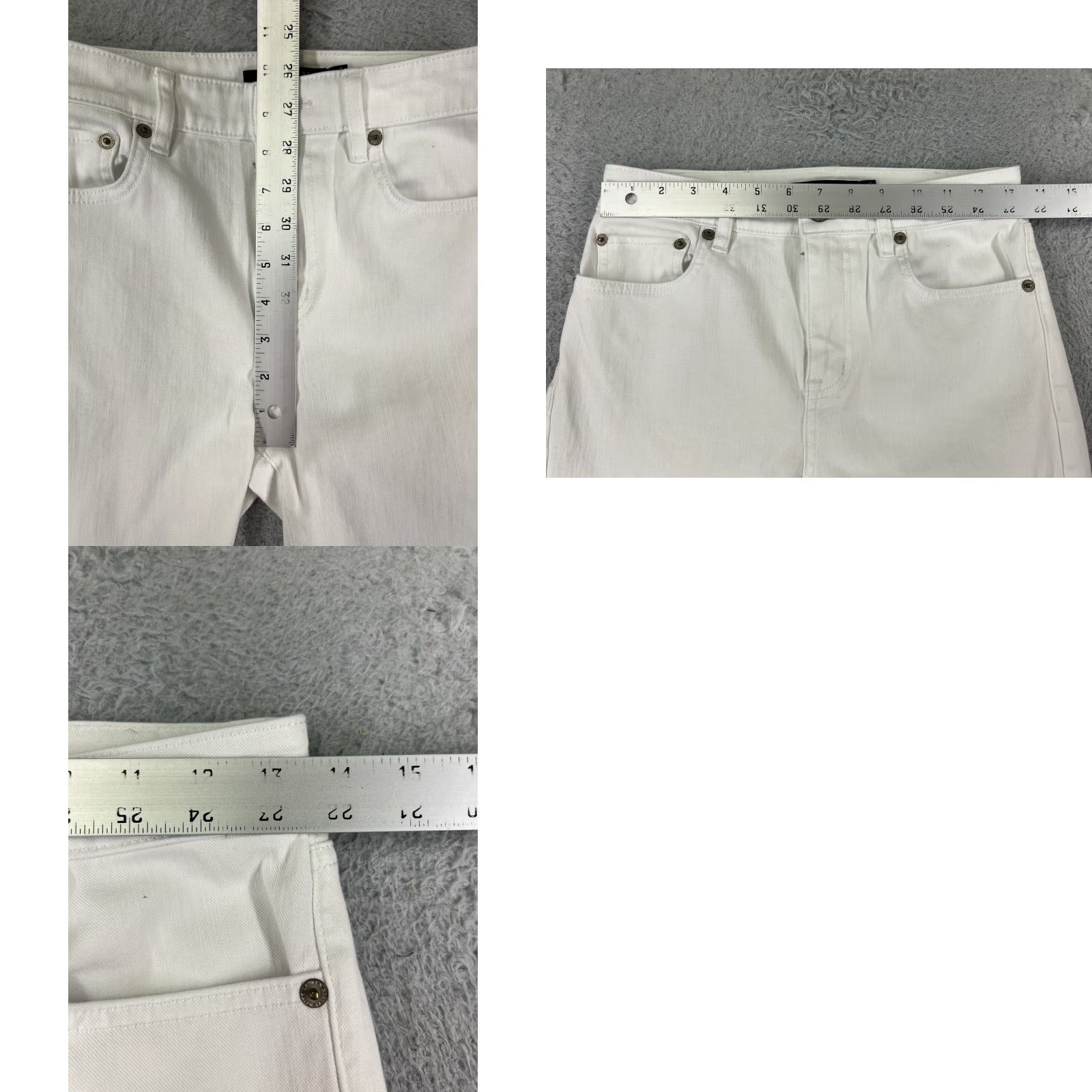 Ralph Lauren Lauren Ralph Lauren Jeans Women 2P White Denim Capri 5-Pocket Design Cropped Distressed Stretch Black Label Polo Pocket Tapered Modern USA Mens? Size 26" / US 2 / IT 38 - 9 Thumbnail