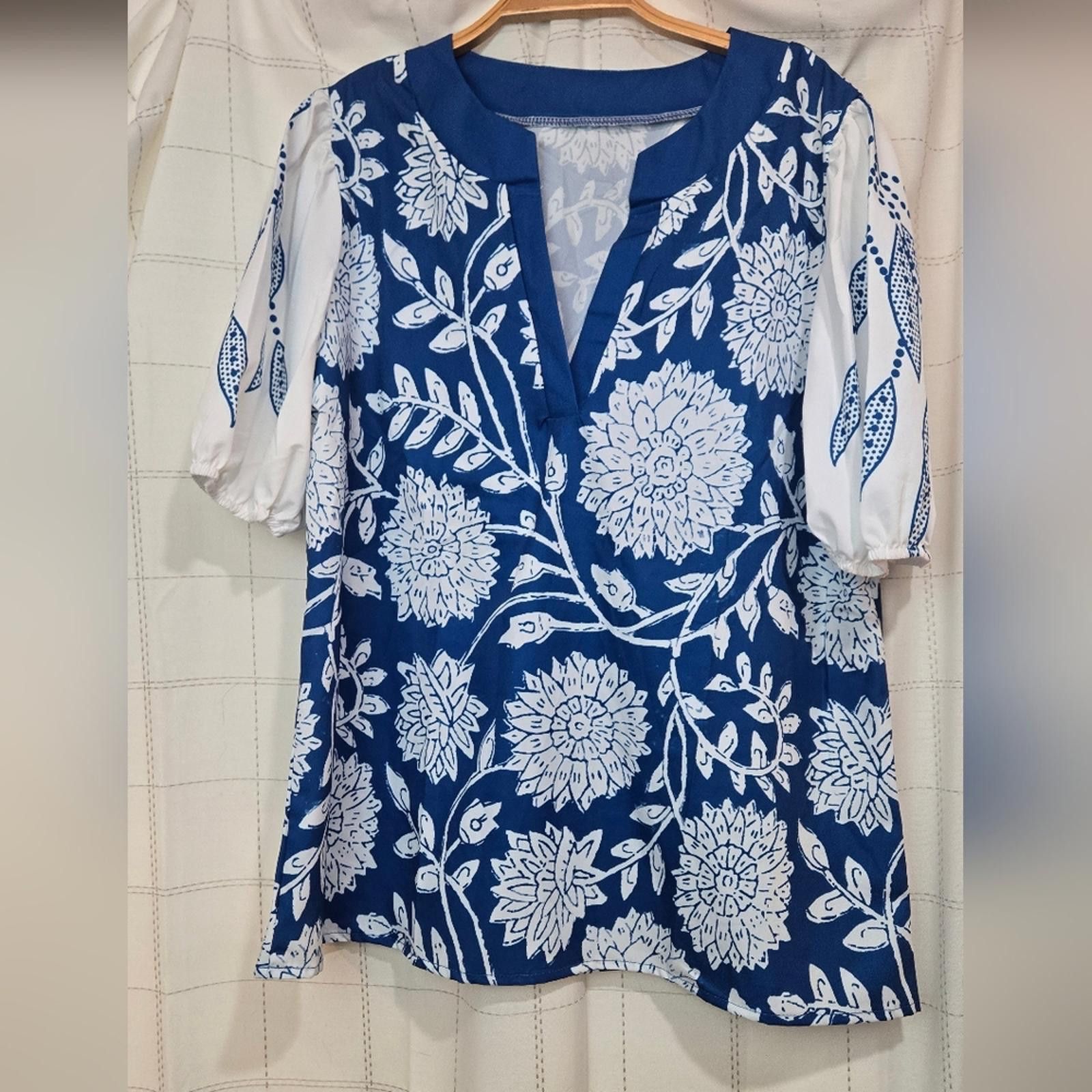 Shein Floral Blouse Size L / US 10 / IT 46 - 1 Thumbnail