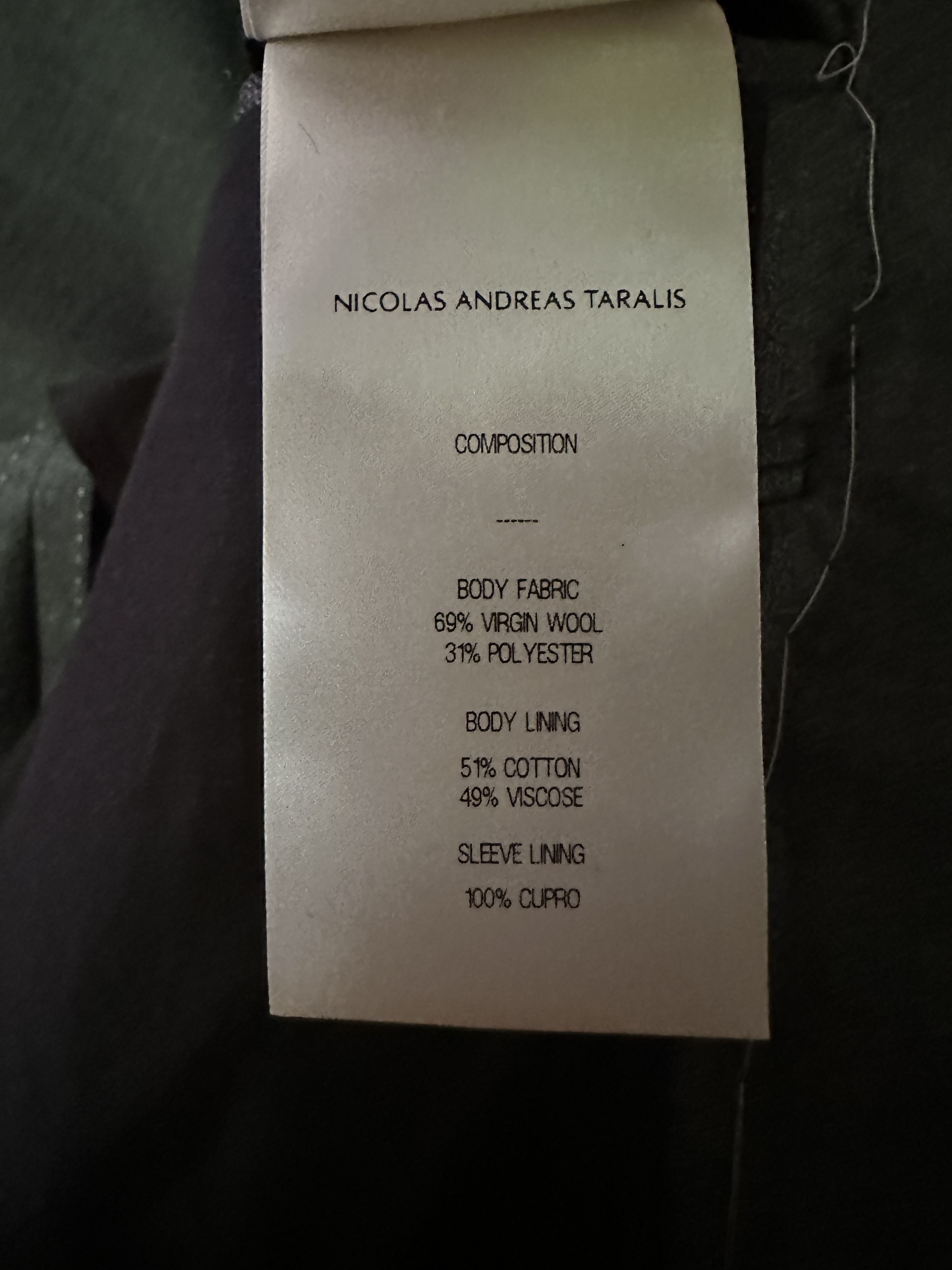 Nicolas Andreas Taralis NICOLAS ANDREAS TARALIS LOOSE THREAD JACKET BLAZER BLACK Size 46R - 8 Thumbnail