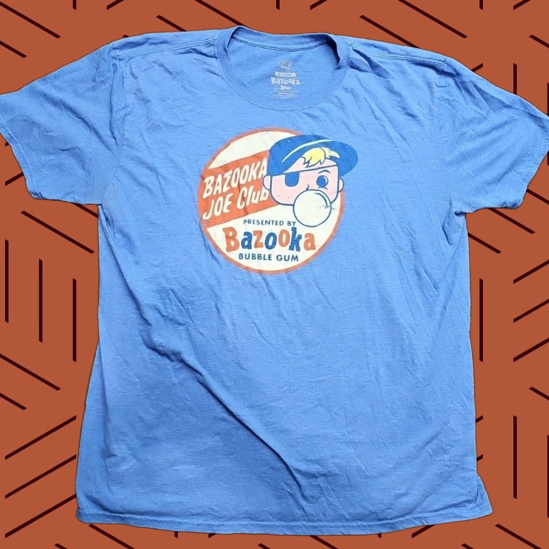X-LARGE Pop! Tees Bazooka Joe Club Bubble Gum T-shirt Men X-large Blue Front Graphic Size US S / EU 44-46 / 1 - 1 Thumbnail