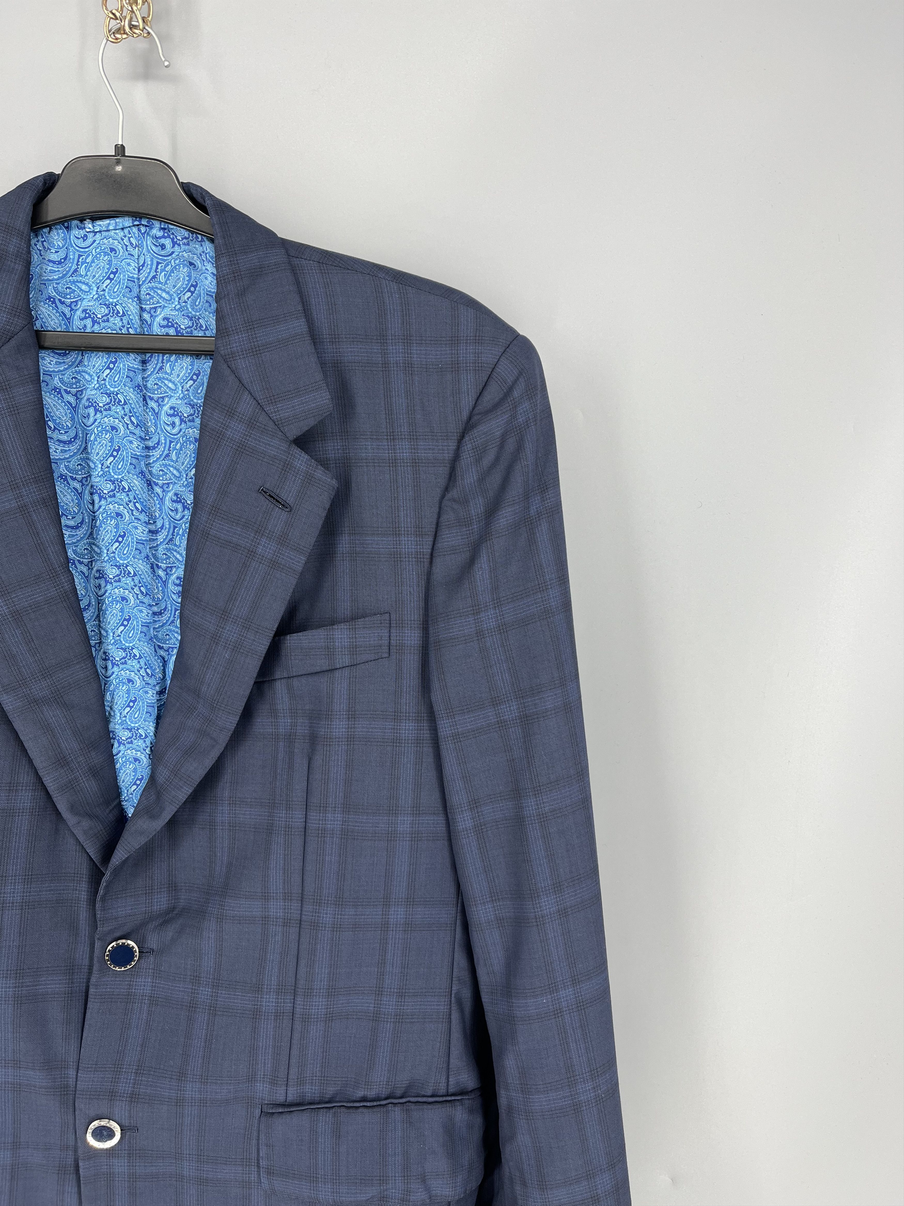 Stefano Ricci Stefano Ricci Two Button Eagle Logo Blazer Super 150 Wool Size 50R - 5 Thumbnail