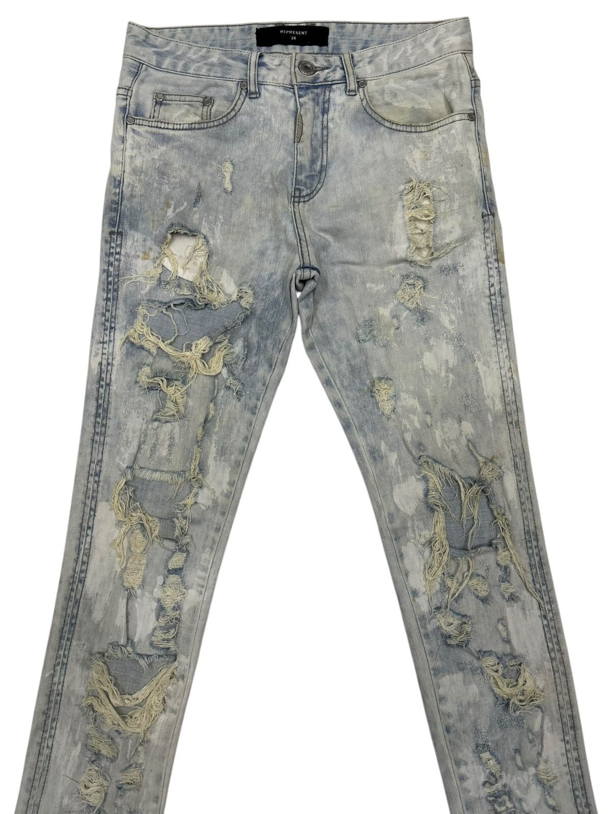 Represent Clo. REPRESENT DESTROYER DENIM RIRI ZIP SKINNY JEANS Size US 28 / EU 44 - 5 Thumbnail