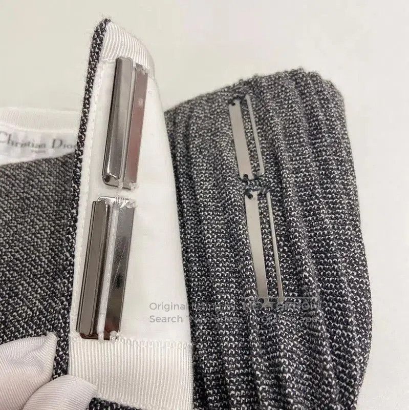 Dior Dior Asymmetrical Gray Wool Midi Skirt . Size 23" - 7 Thumbnail