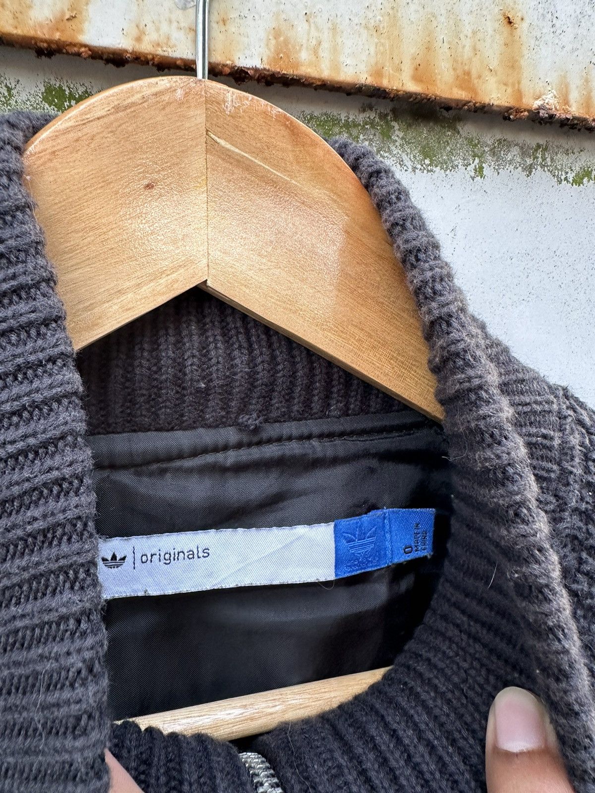 Adidas 👹Adidas Knitted Sleeves Bomber Jacket Size US L / EU 52-54 / 3 - 9 Thumbnail