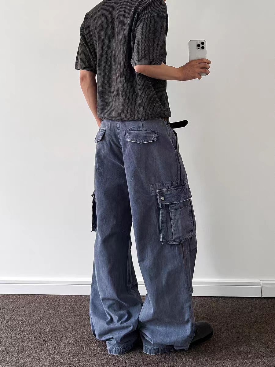 Japanese Brand × Jean Washed vintage workwear baggy casual jeans Size US 34 / EU 50 - 3 Thumbnail