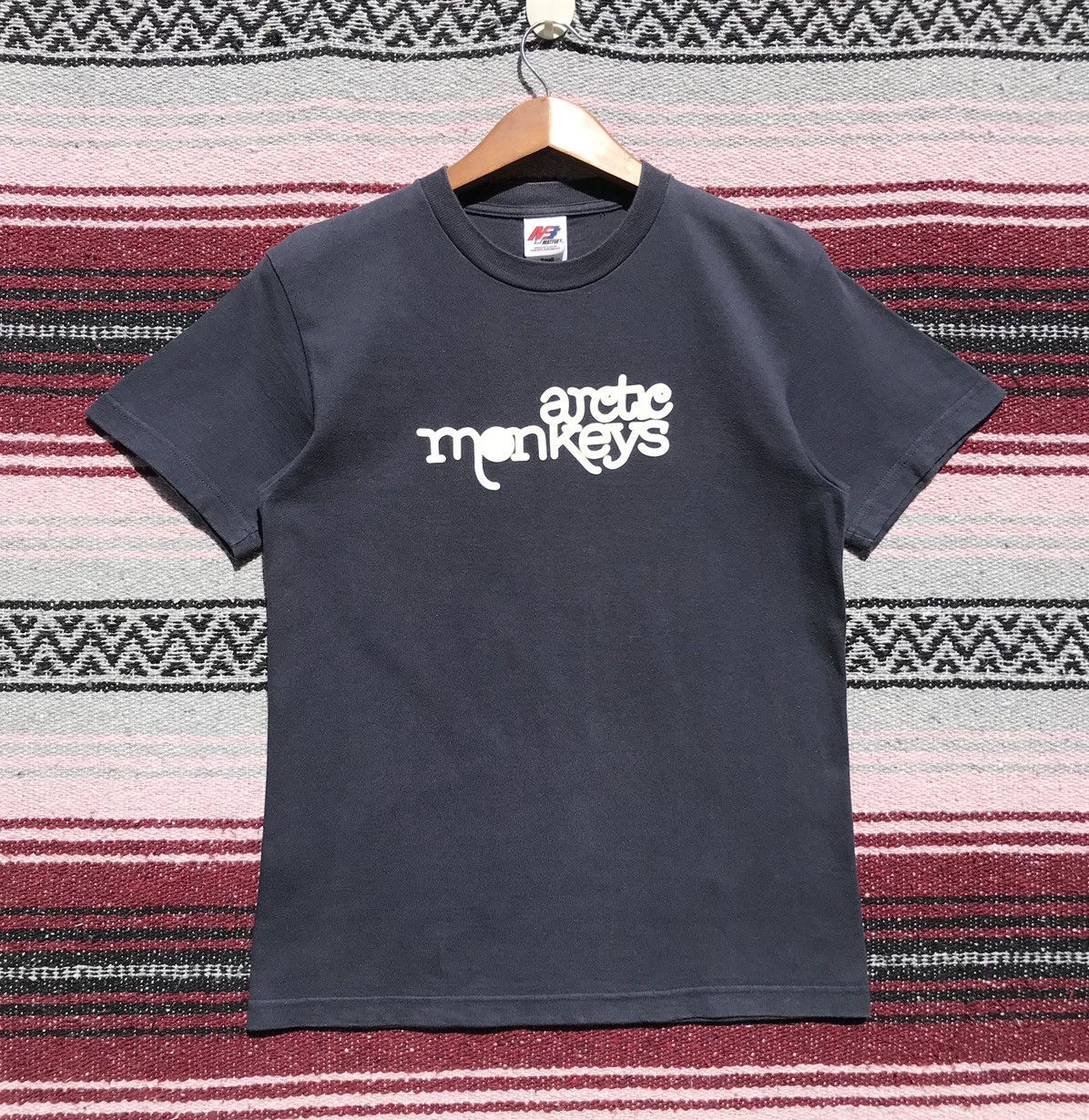 Image of Band Tees x Vintage Fadedy2K Vintage Arctic Monkeys Band Tee in Blue, Men's (Size Small)