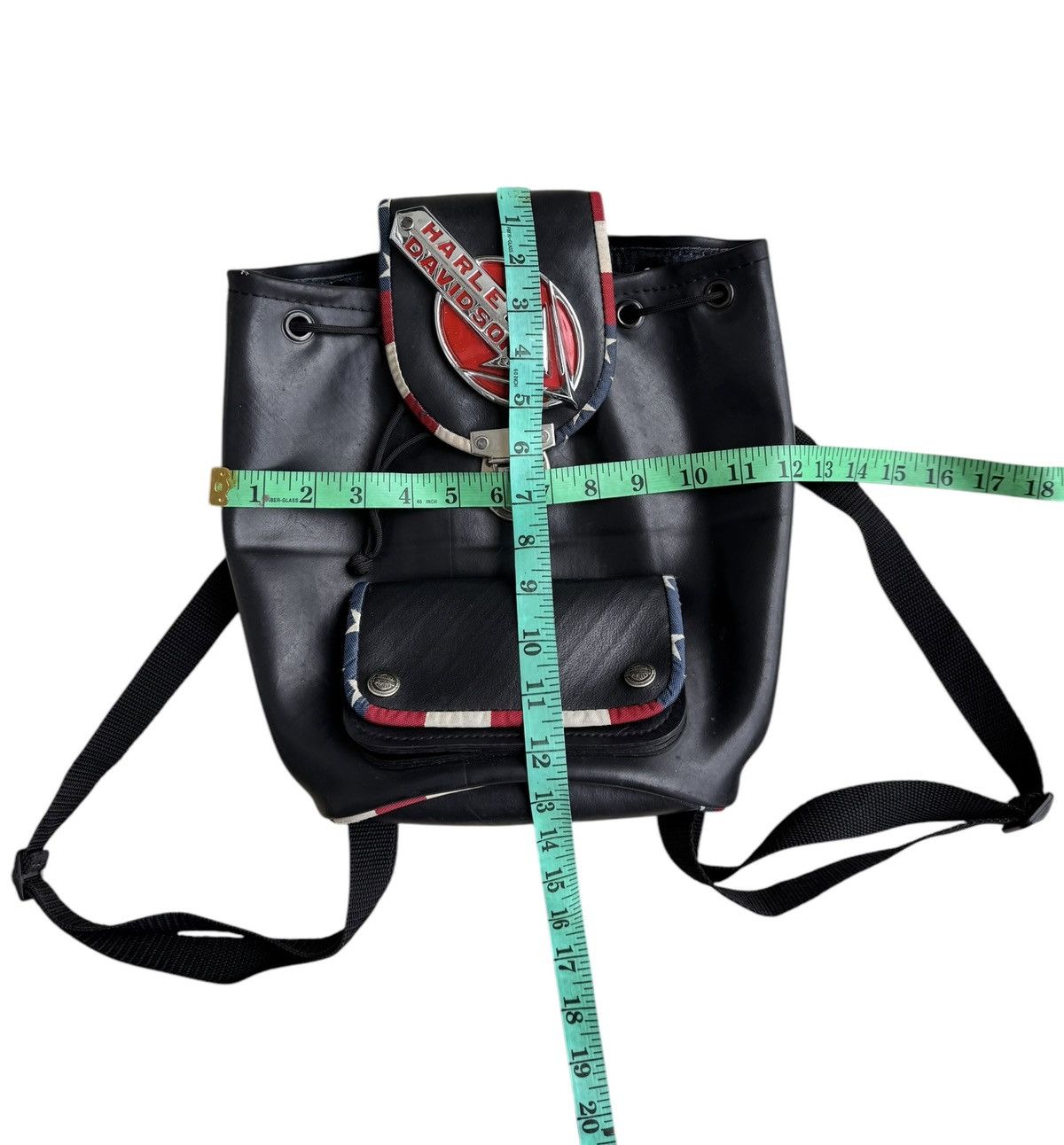 Harley Davidson Vintage Harley Davidson Black Rubber Denim Bagpack Unique Size ONE SIZE - 16 Thumbnail
