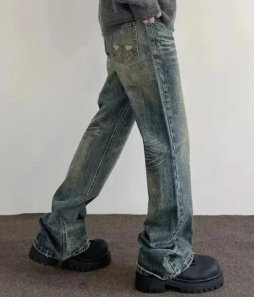 VIBE Y2k Vintage Blue Distressed Jeans Size US 30 / EU 46 - 2 Thumbnail