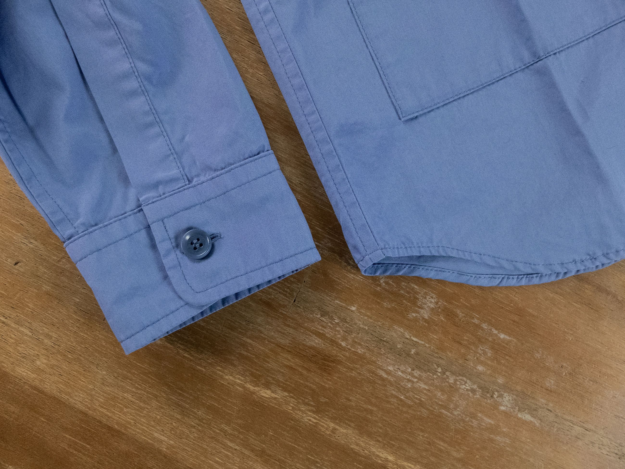 Aspesi ASPESI solid blue cotton patch pockets utility shirt Medium Size US M / EU 48-50 / 2 - 6 Thumbnail