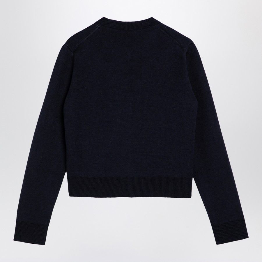Gucci o1d2blof0824 Wool-Blend Cardigan in Navy Blue Size S / US 4 / IT 40 - 2 Thumbnail
