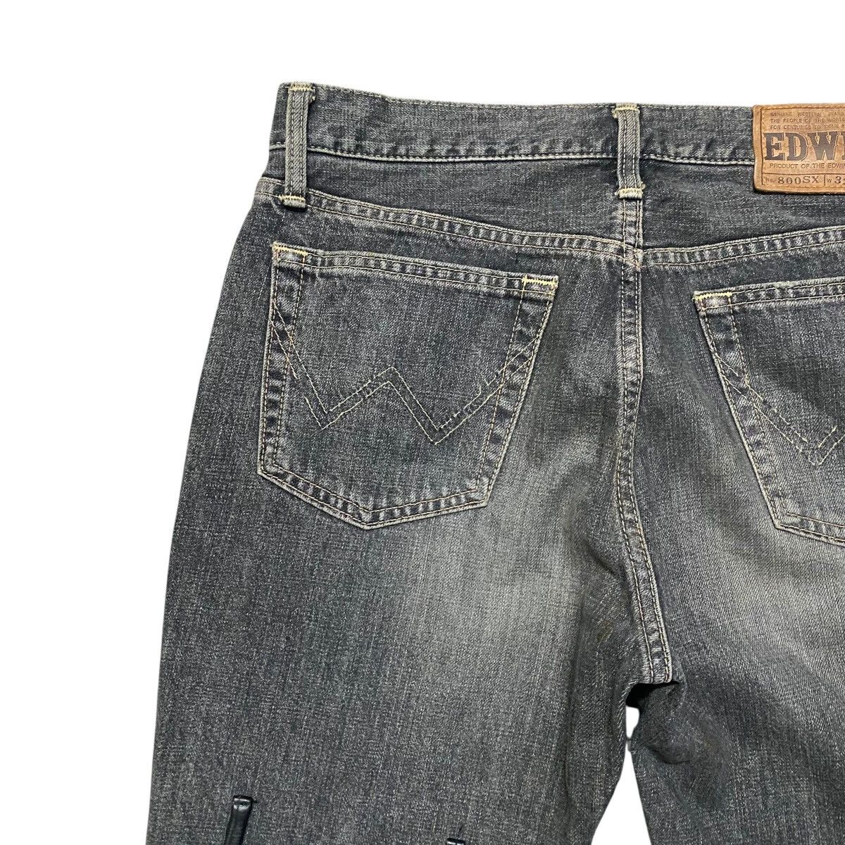 Edwin Vintage Edwin 800sx Black Denim Super Flare Jeans Size US 32 / EU 48 - 10 Thumbnail