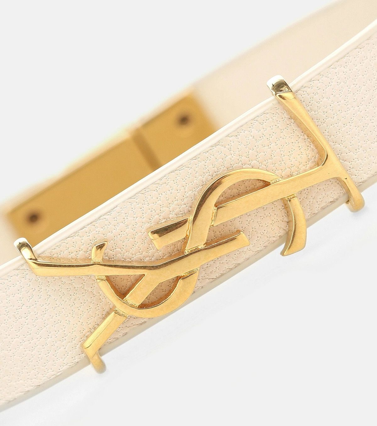 Saint Laurent Paris o1b1hav110125 Size: S / Double Wrap Bracelet Leather Beige Size ONE SIZE - 4 Thumbnail