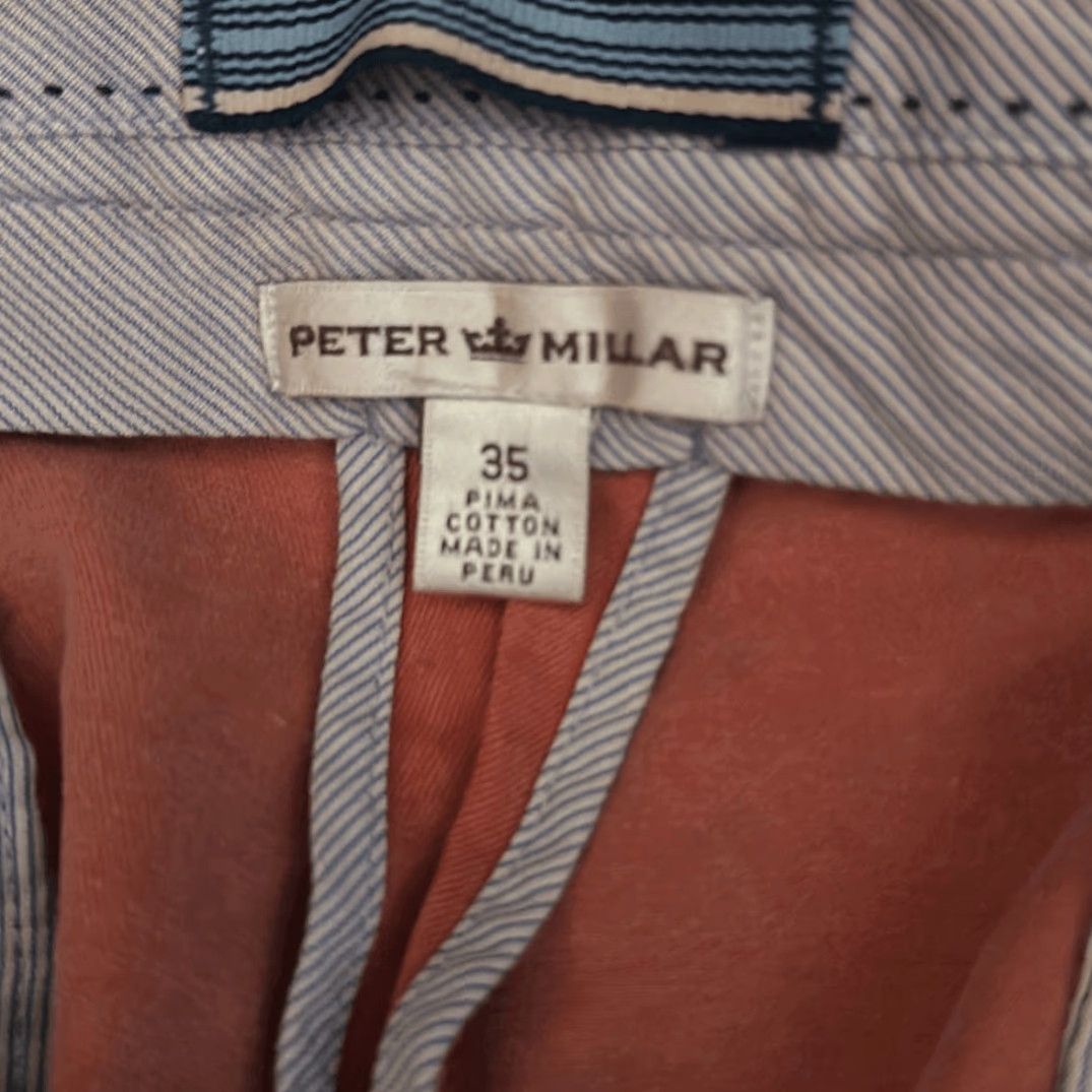 Peter Millar Peter Millar Bermuda Shorts Men 35 Winston Washed Twill Red Pima Cotton Mens, Red, 35, Regular Size US 35 - 5 Thumbnail