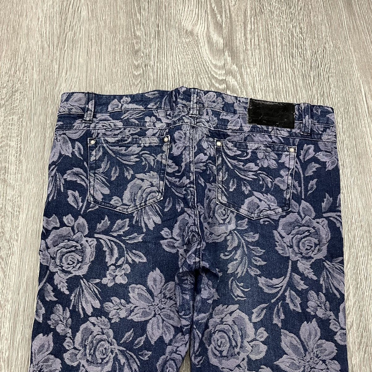 Japanese Brand The Vintage Standard Stretch Flower Patterned Blue Jeans Size US 38 / EU 54 - 8 Thumbnail