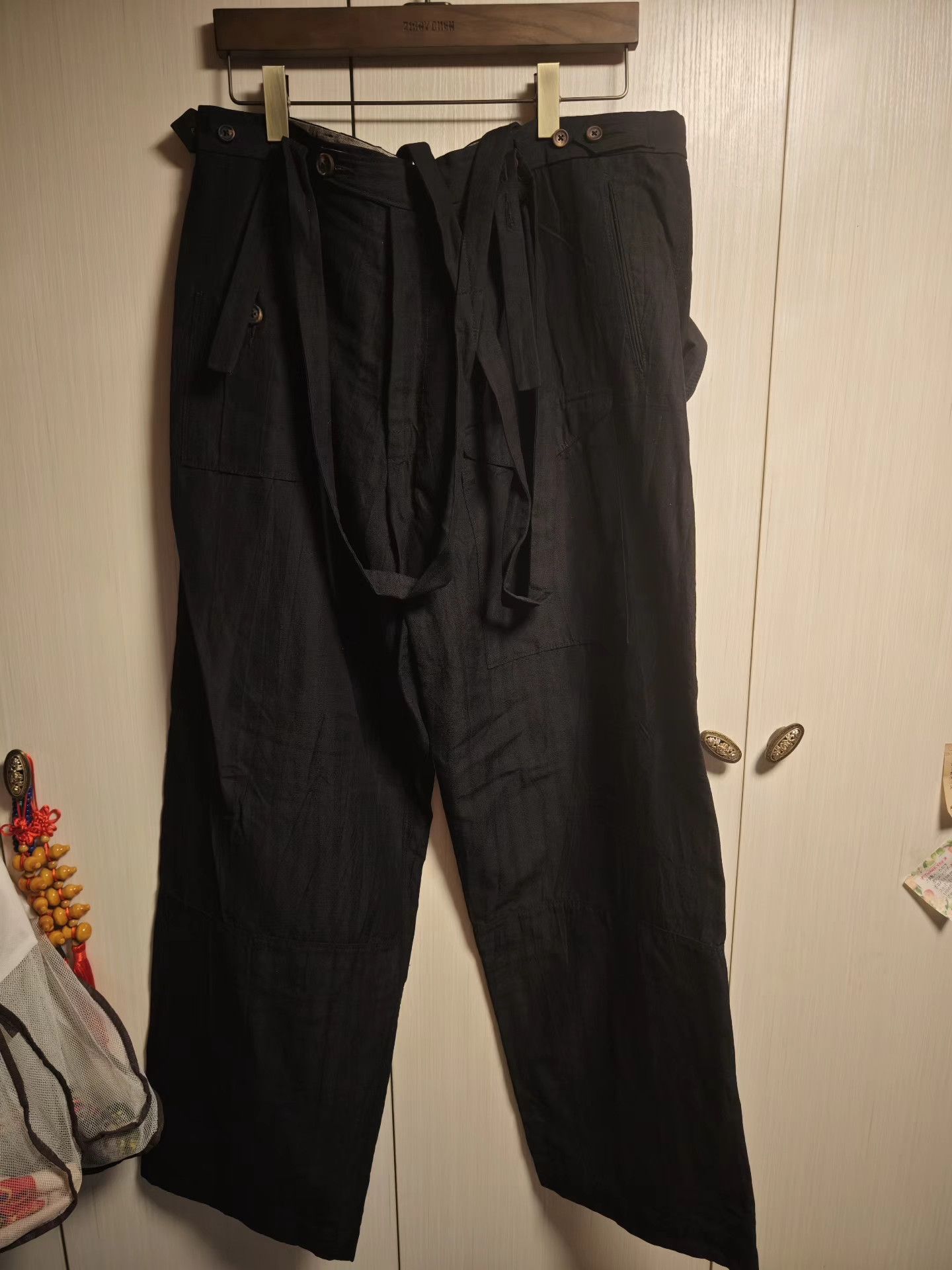 Ziggy Chen Ziggy Chen Bamboo Pattern Suspender Pants Size US 30 / EU 46 - 2 Thumbnail