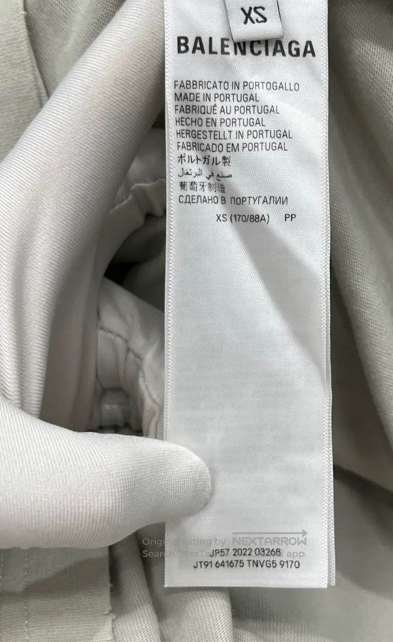 Balenciaga Balenciaga Beige, Milk Grey, Cola Wave Logo Destroyed Dist Size US XS / EU 42 / 0 - 4 Thumbnail