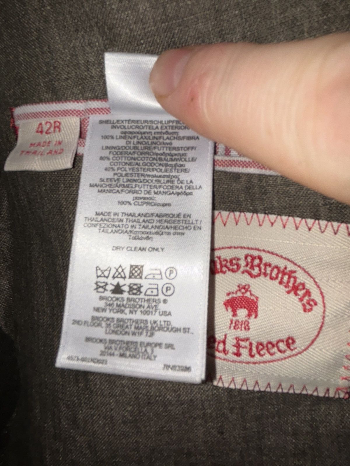 Brooks Brothers Brooks Brothers Red Fleece Linen Sport Coat 42R Size 42R - 6 Thumbnail