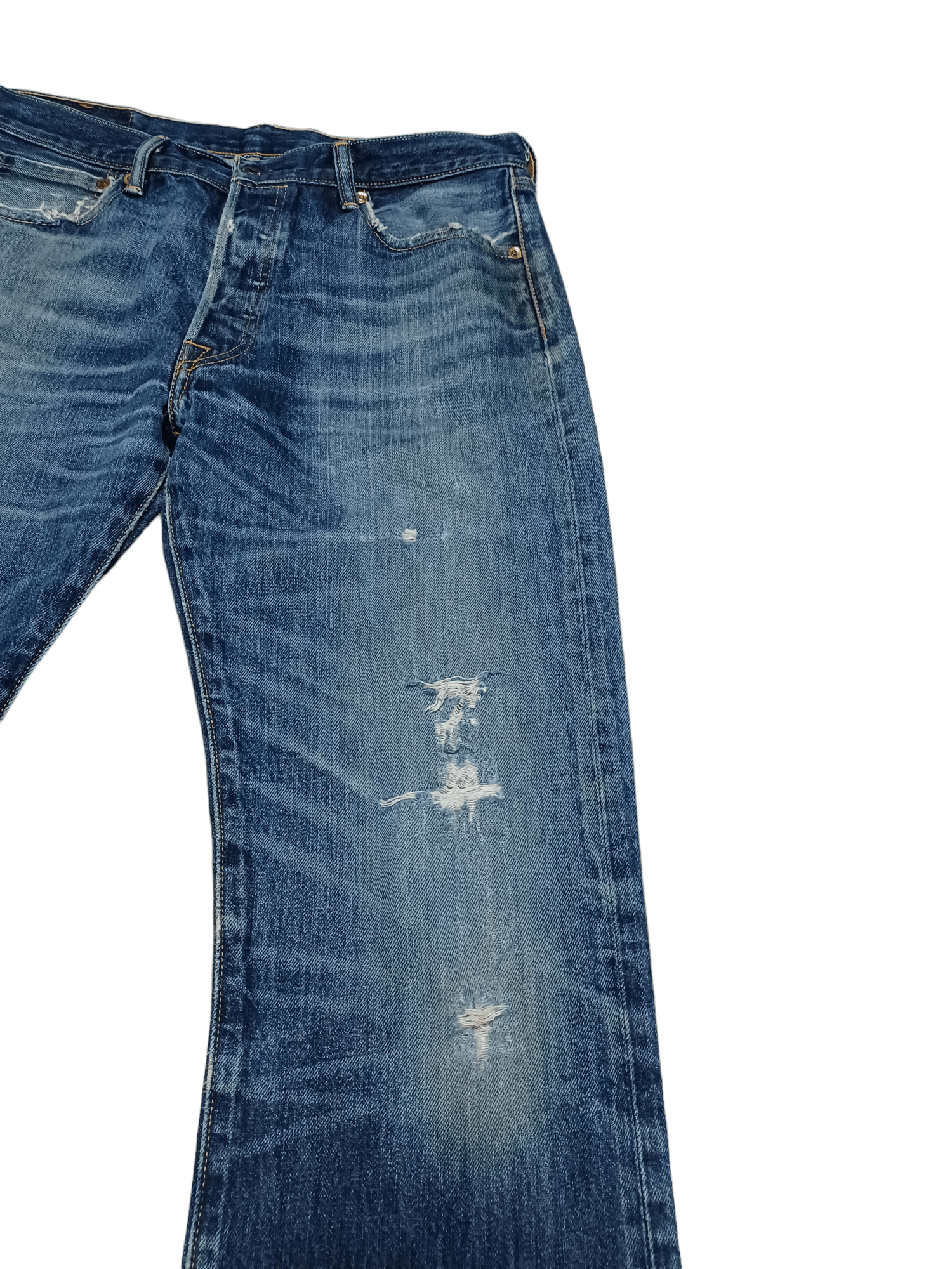 Levi's Vintage Clothing DIRTY DISTRESSED VINTAGE LEVIS 501 W34 L32 JEANS DENIM Size US 34 / EU 50 - 4 Thumbnail