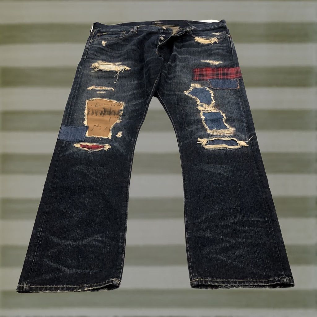 Polo Ralph Lauren Polo Ralph Lauren Jeans Varick Slim Straight Patch Blue 42x32 Button Fly Denim Stretch 5-Pocket Mens Regular Modern Vintage: No Size US XL / EU 56 / 4 - 1 Thumbnail