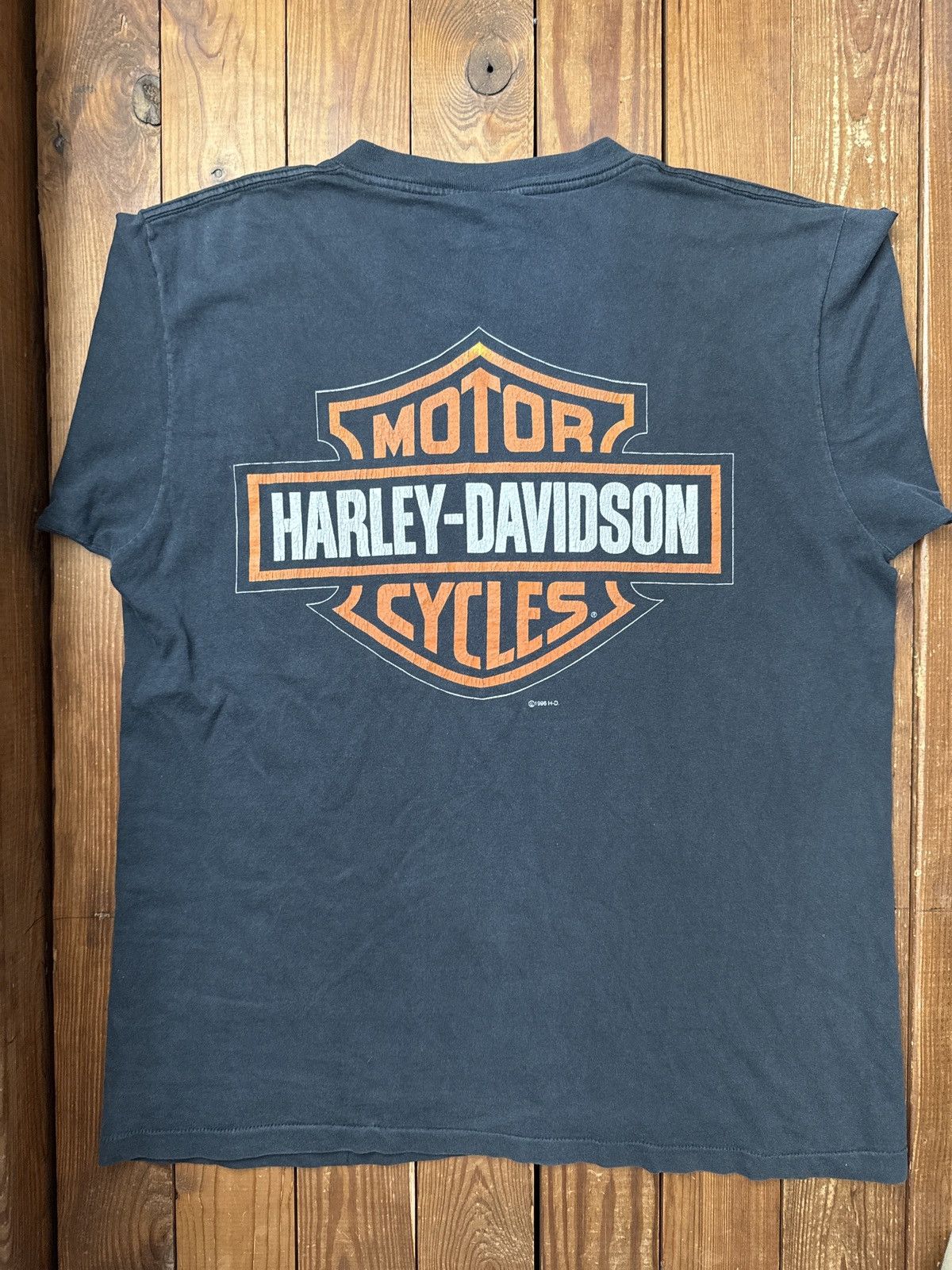Harley Davidson × Vintage Vintage 90s 1996 Harley Davidson Nothing Sounds Like T-Shirt Size US L / EU 52-54 / 3 - 3 Thumbnail