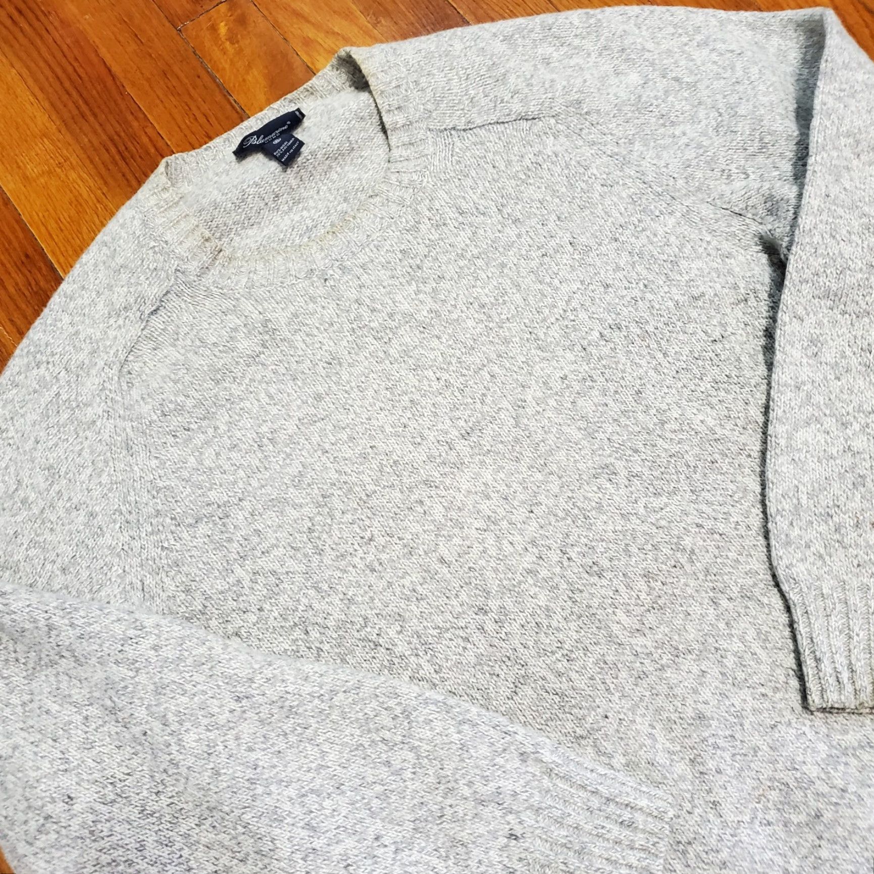 Blumarine VINTAGE Blumarine Sweater Pullover Crew Neck Long Sleeve Gray Wool Polyamide Made in Italy XL Mens Size US XL / EU 56 / 4 - 5 Thumbnail