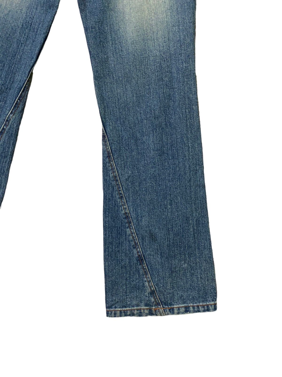 Hysteric Glamour × Japanese Brand × Vintage Flared Barcedos Exchange Spiral Cut Bootcut Denim Jeans Size US 28 / EU 44 - 12 Thumbnail