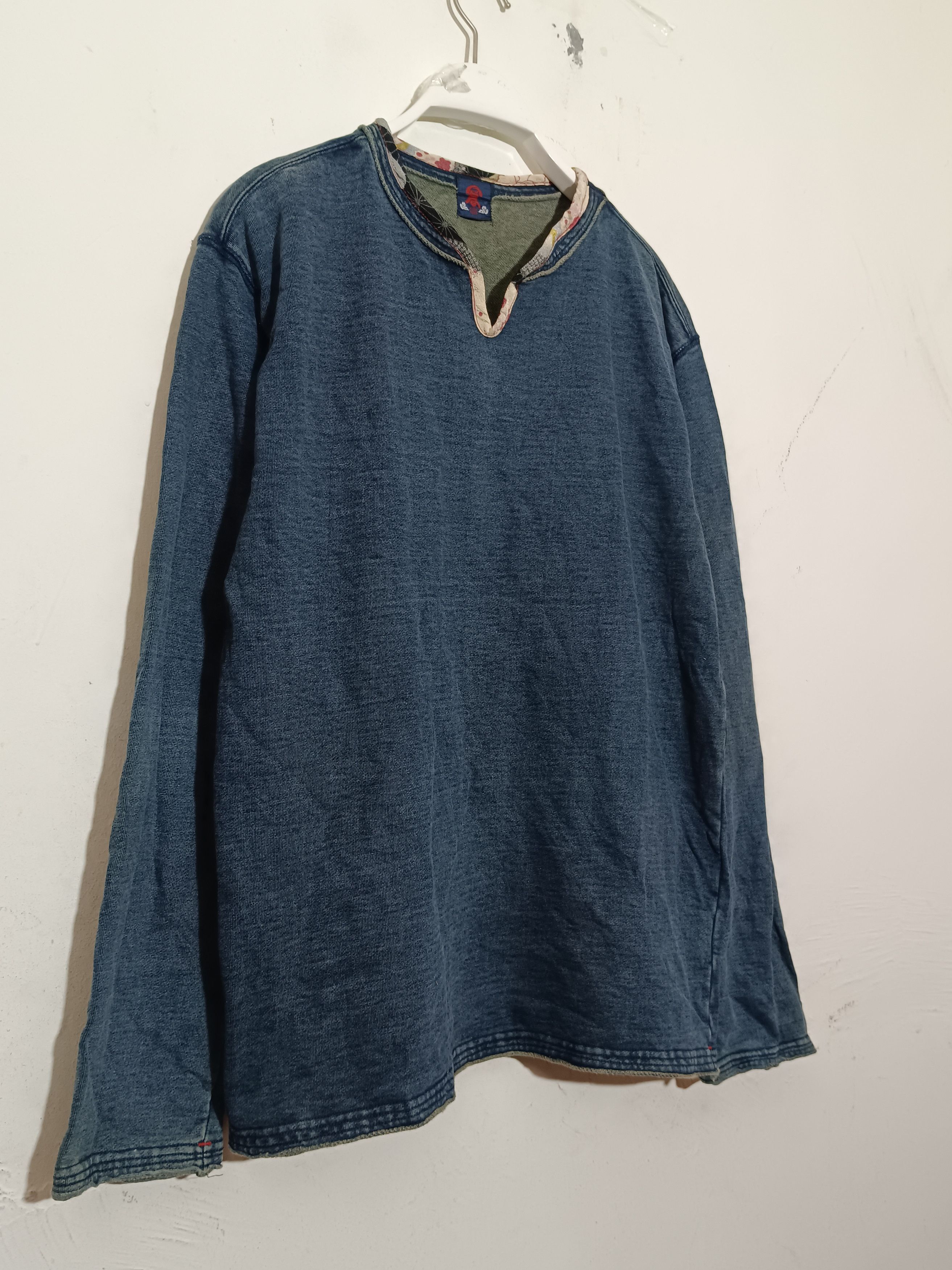 Eternal × If Six Was Nine × Indigo Vintage Eternal Indigo Distressed Long Sleeve Tshirt Size US M / EU 48-50 / 2 - 2 Thumbnail
