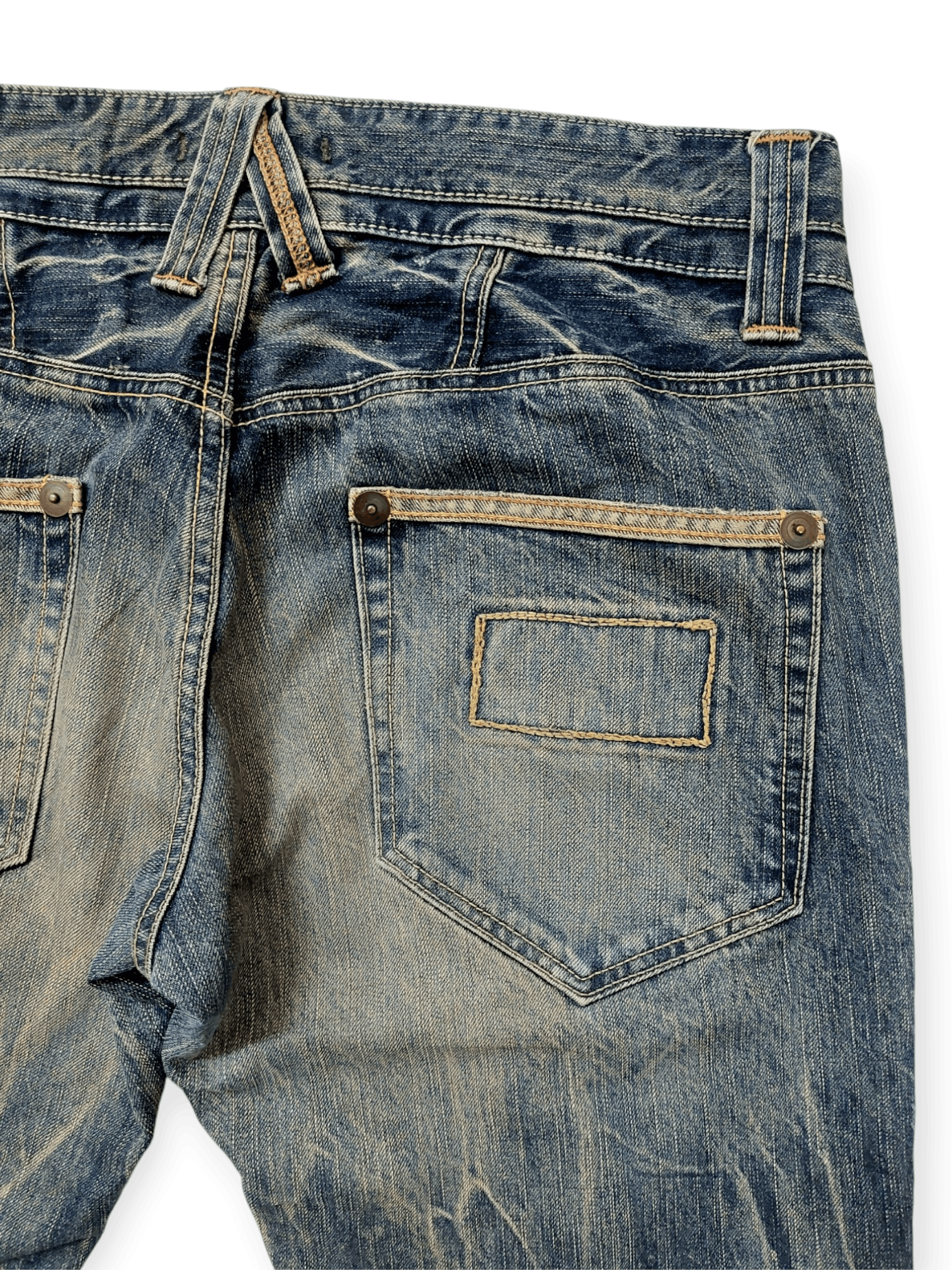 Blueway Japan Made Baggy Distressed Denim