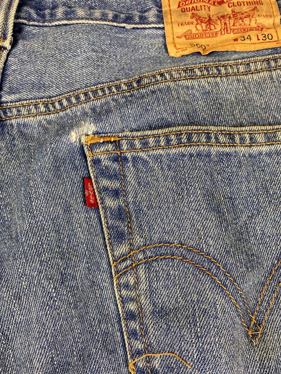 Levi's vintage levis 560 loose fit stained denim Size US 36 / EU 52 - 4 Thumbnail
