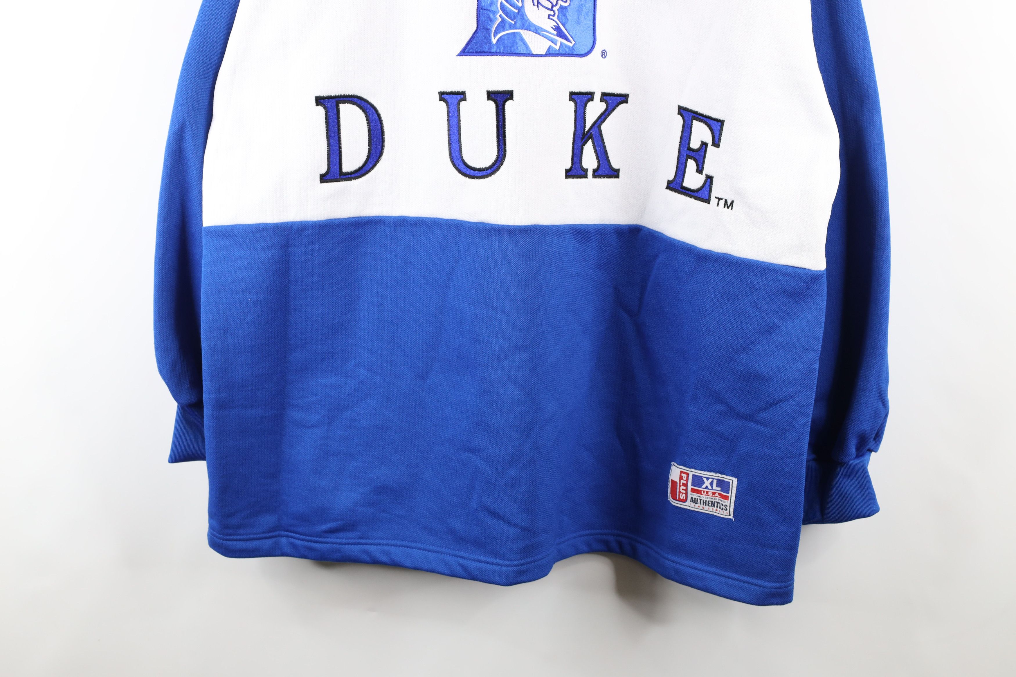 Vintage NOS Vintage 90s Out Duke University Half Zip Sweatshirt Size US XL / EU 56 / 4 - 3 Thumbnail
