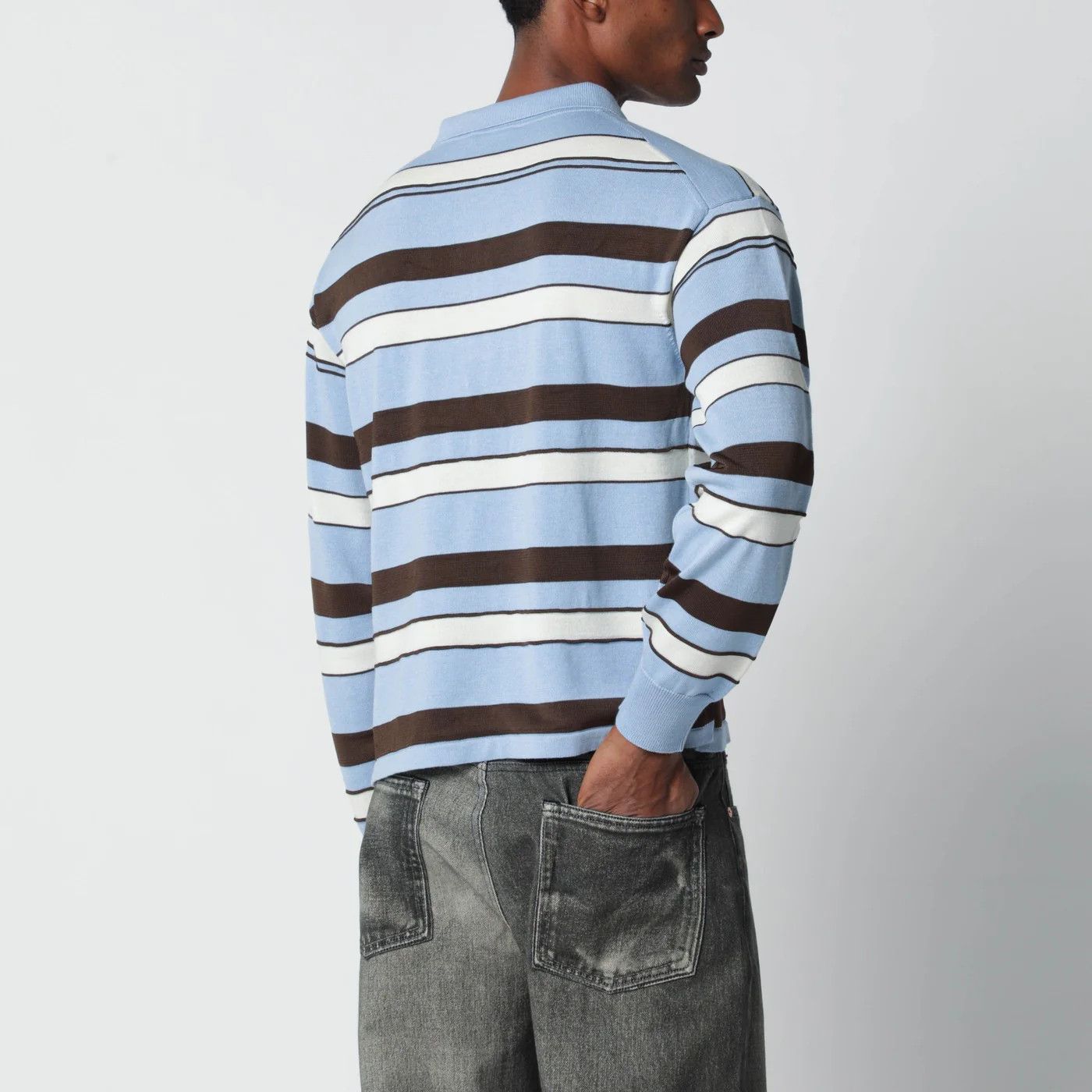 JW Anderson o1d2blof0526 Striped Cotton-blend Polo in Multicolor Size US S / EU 44-46 / 1 - 3 Thumbnail