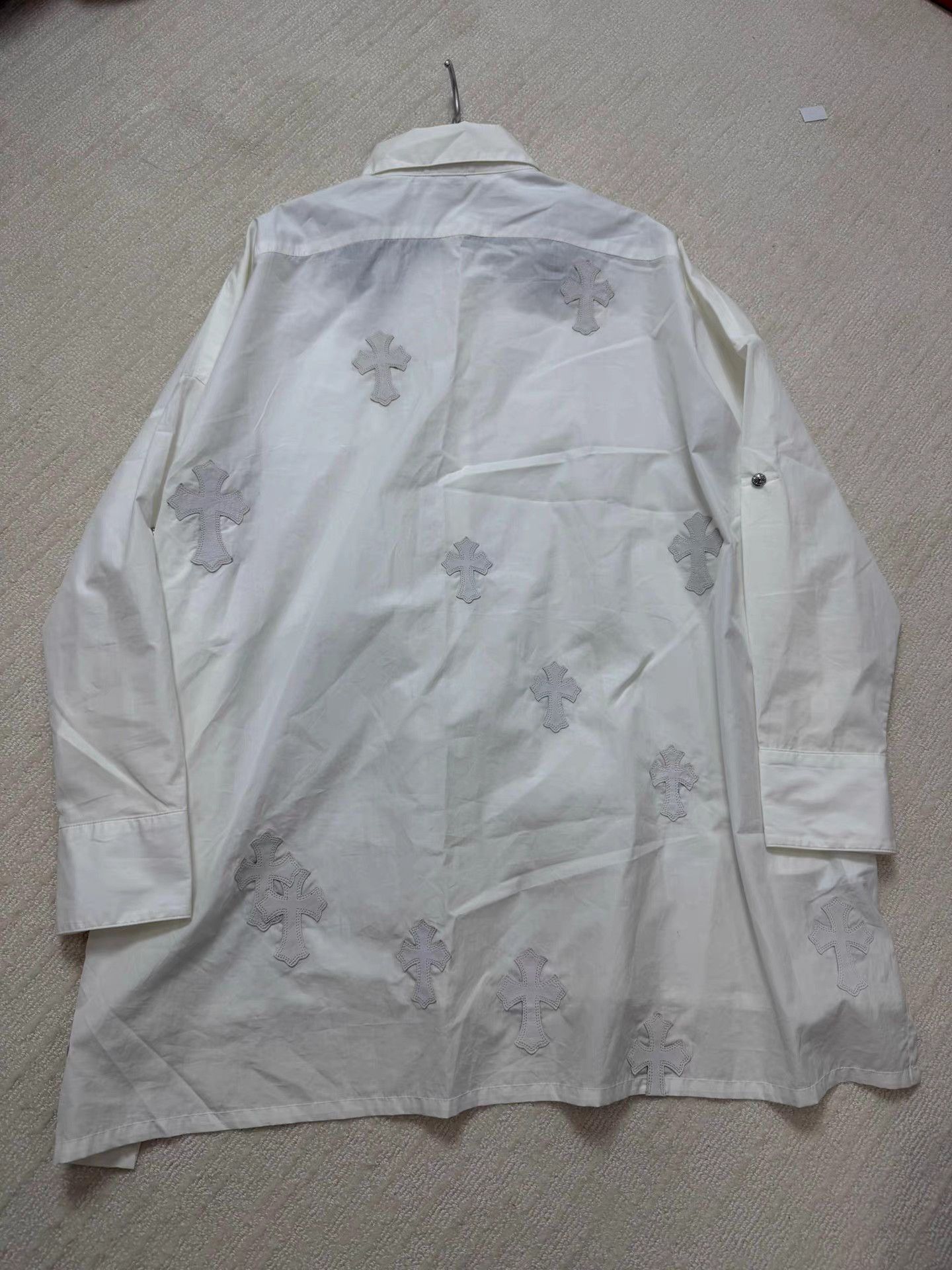 Chrome Hearts Chrome Hearts White Cross Leather Patch Bat Shirt K2 Size US L / EU 52-54 / 3 - 2 Thumbnail