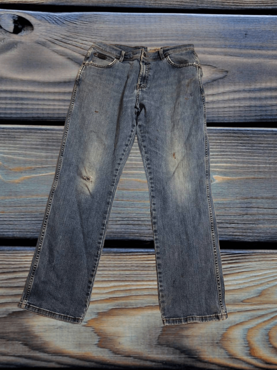 Wrangler Wrangler jeans blue Distressed Size US 34 / EU 50 - 1 Thumbnail